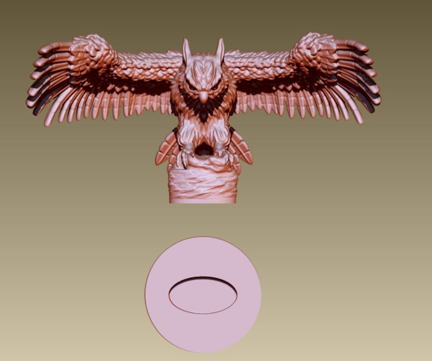 Owl bird 3D print model_1