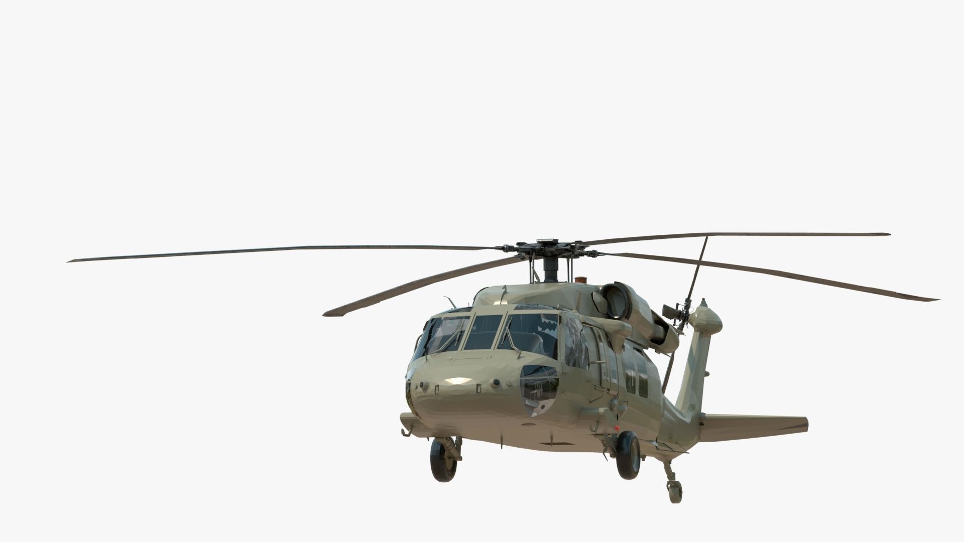 4K UH60 Blackhawk Low-poly 3D model_12