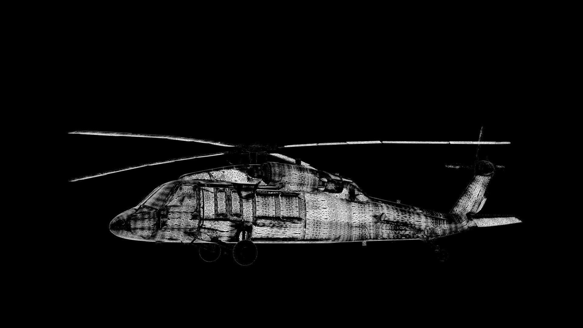 4K UH60 Blackhawk Low-poly 3D model_4