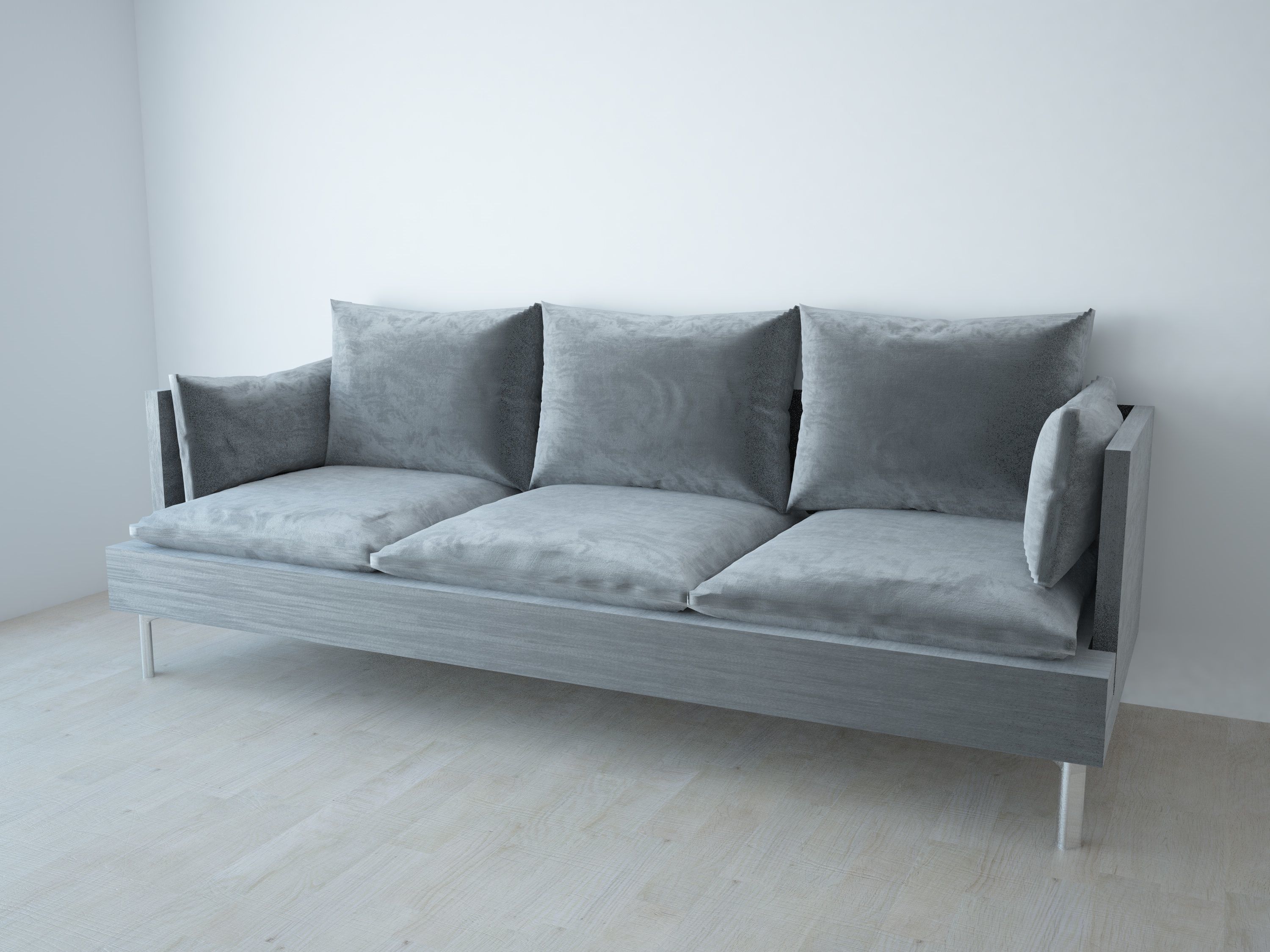 Sofa in room 3D model_1