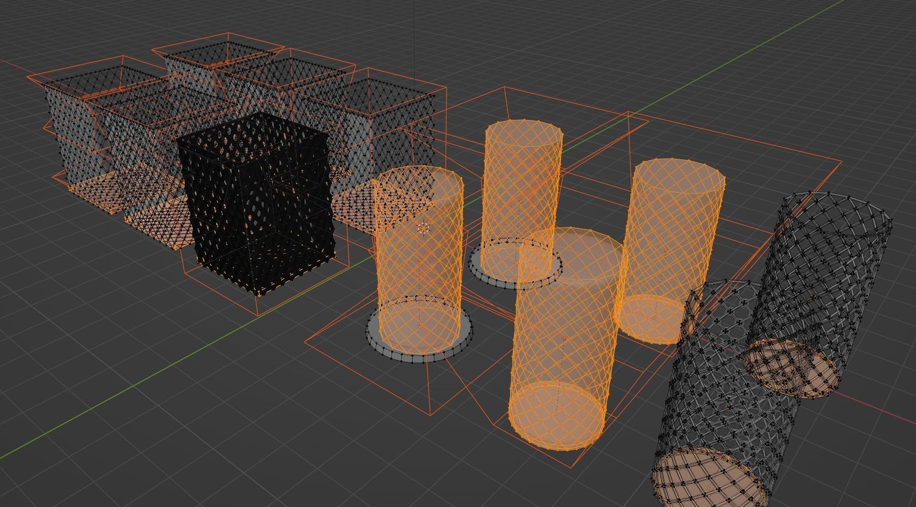 Trash can with wired mesh bin Low-poly 3D model_2