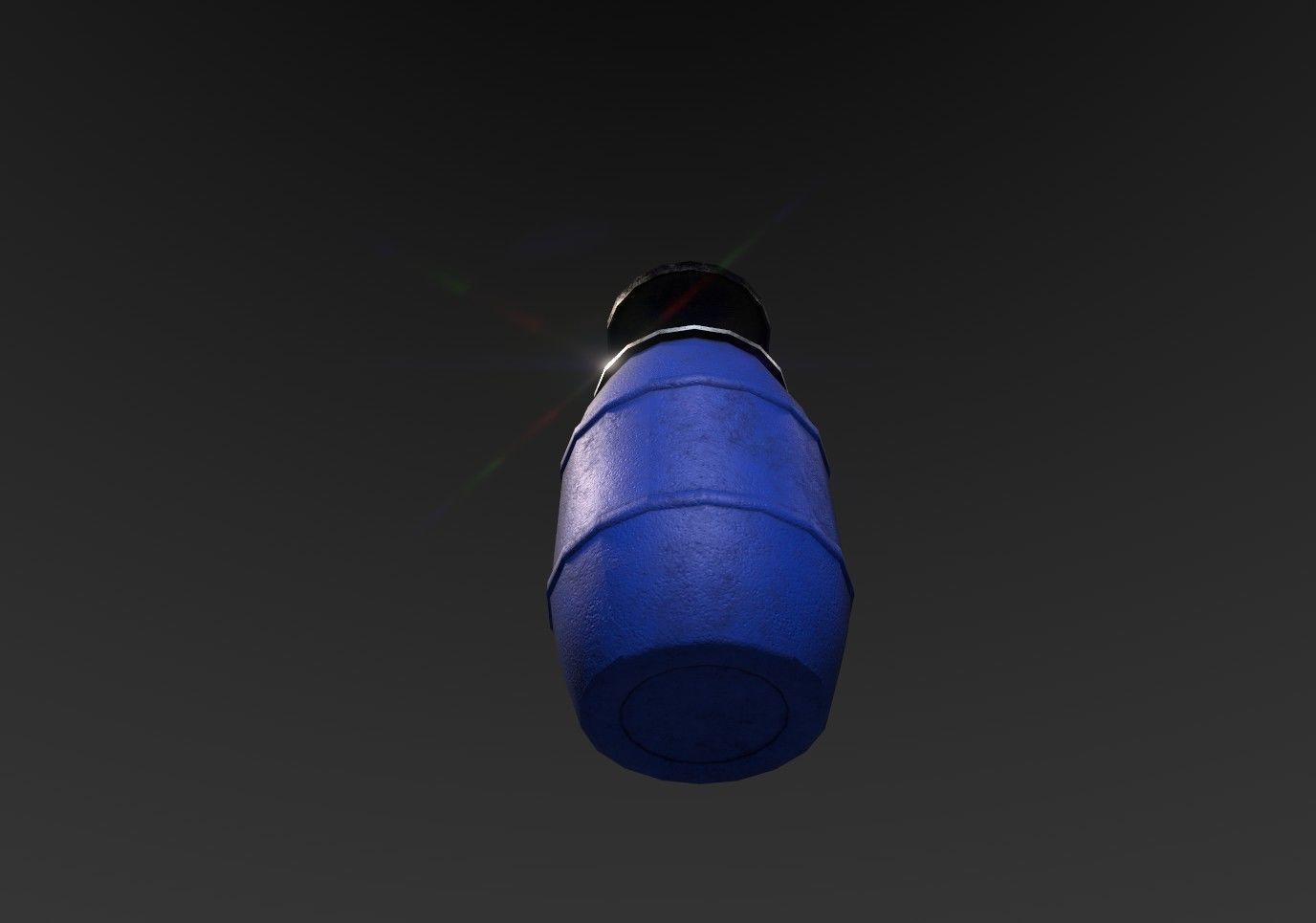 Plastic Barrels orange and blue Free low-poly 3D model_8
