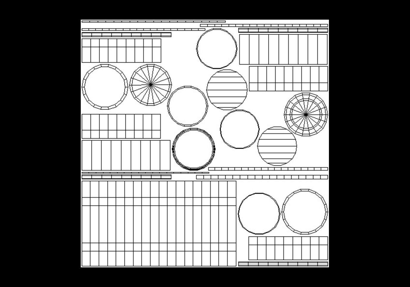 Plastic Barrels orange and blue Free low-poly 3D model_2