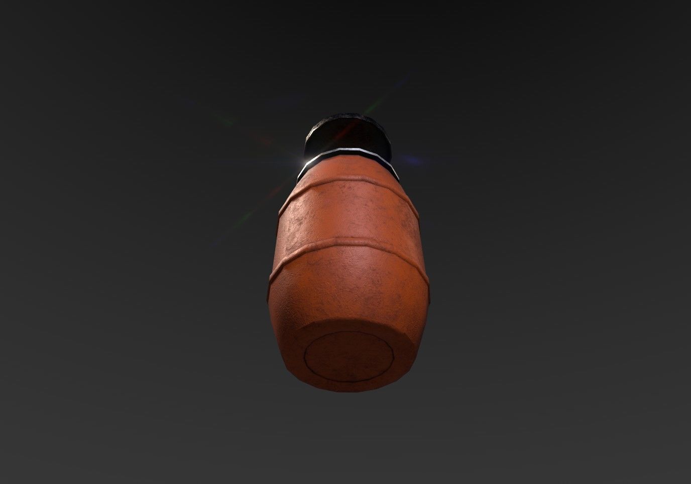 Plastic Barrels orange and blue Free low-poly 3D model_5