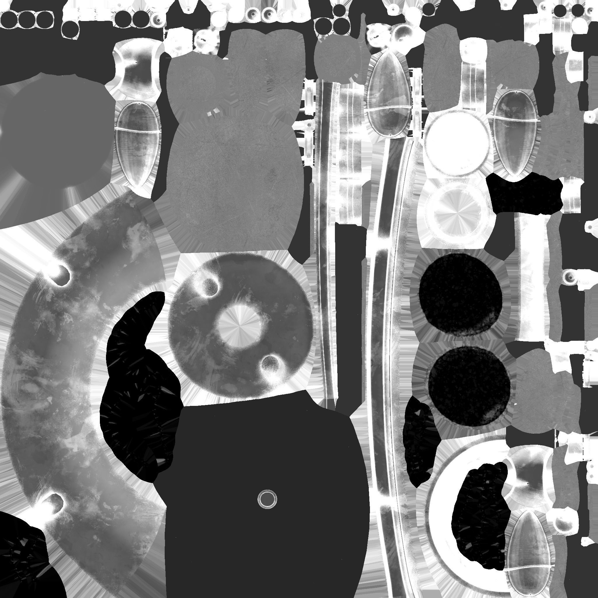 Brain Robot G07 White Dust - SciFi Character Design Low-poly 3D model_27