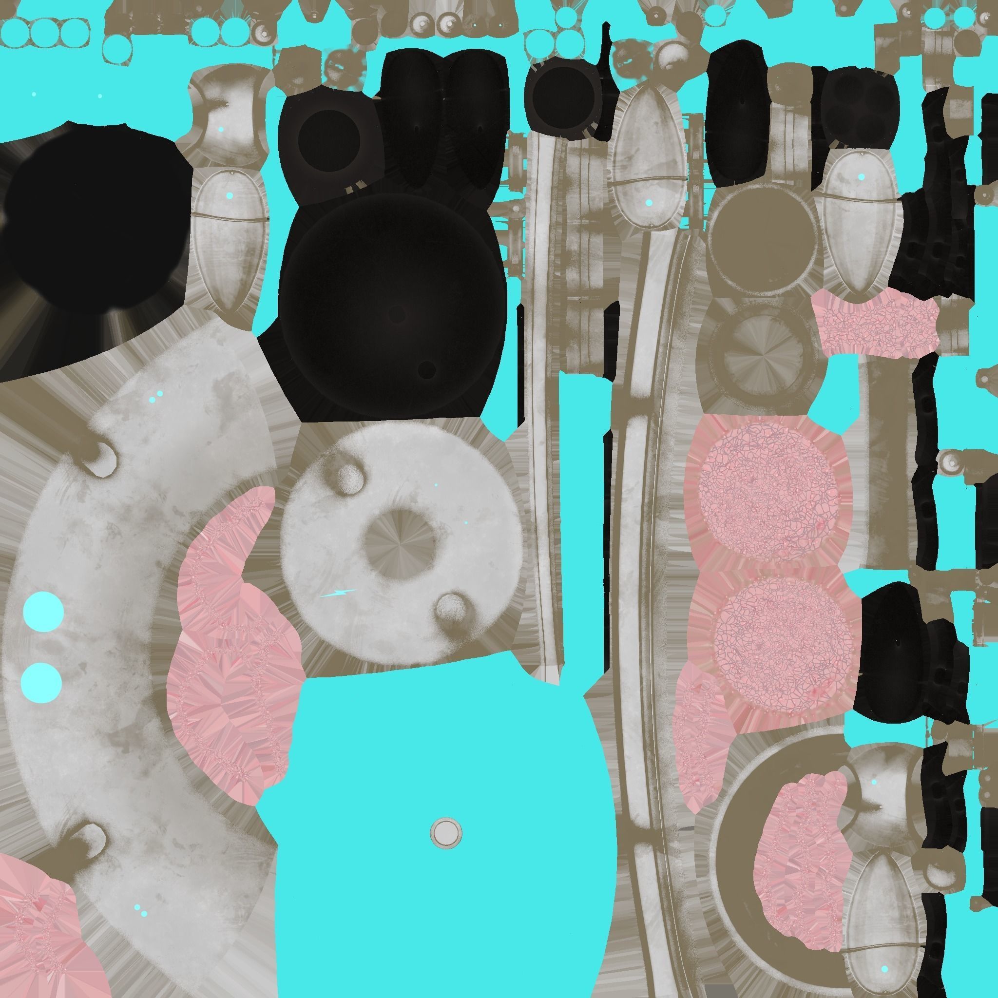 Brain Robot G07 White Dust - SciFi Character Design Low-poly 3D model_21