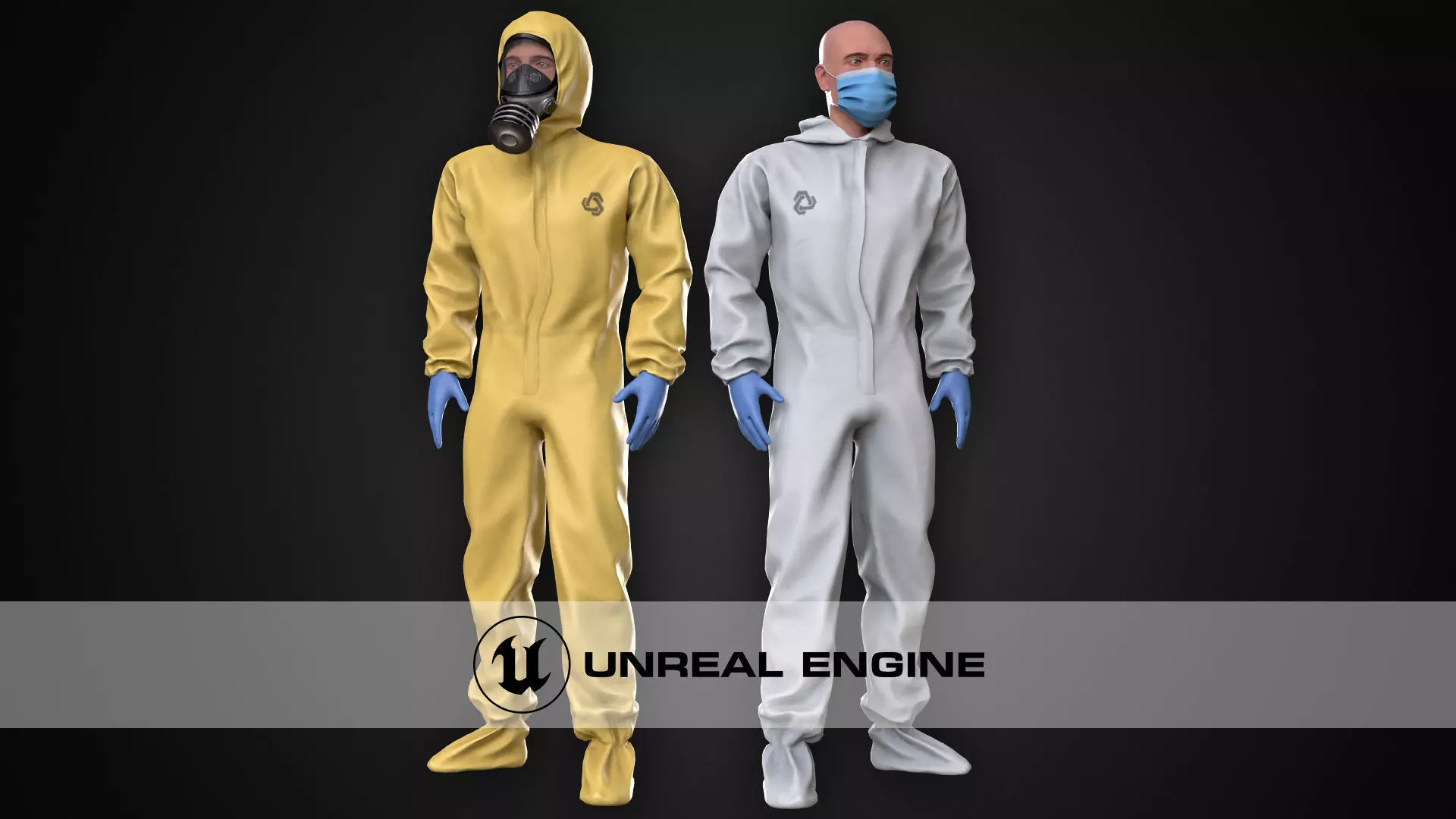Man In Protective Suit Low-poly 3D model_0