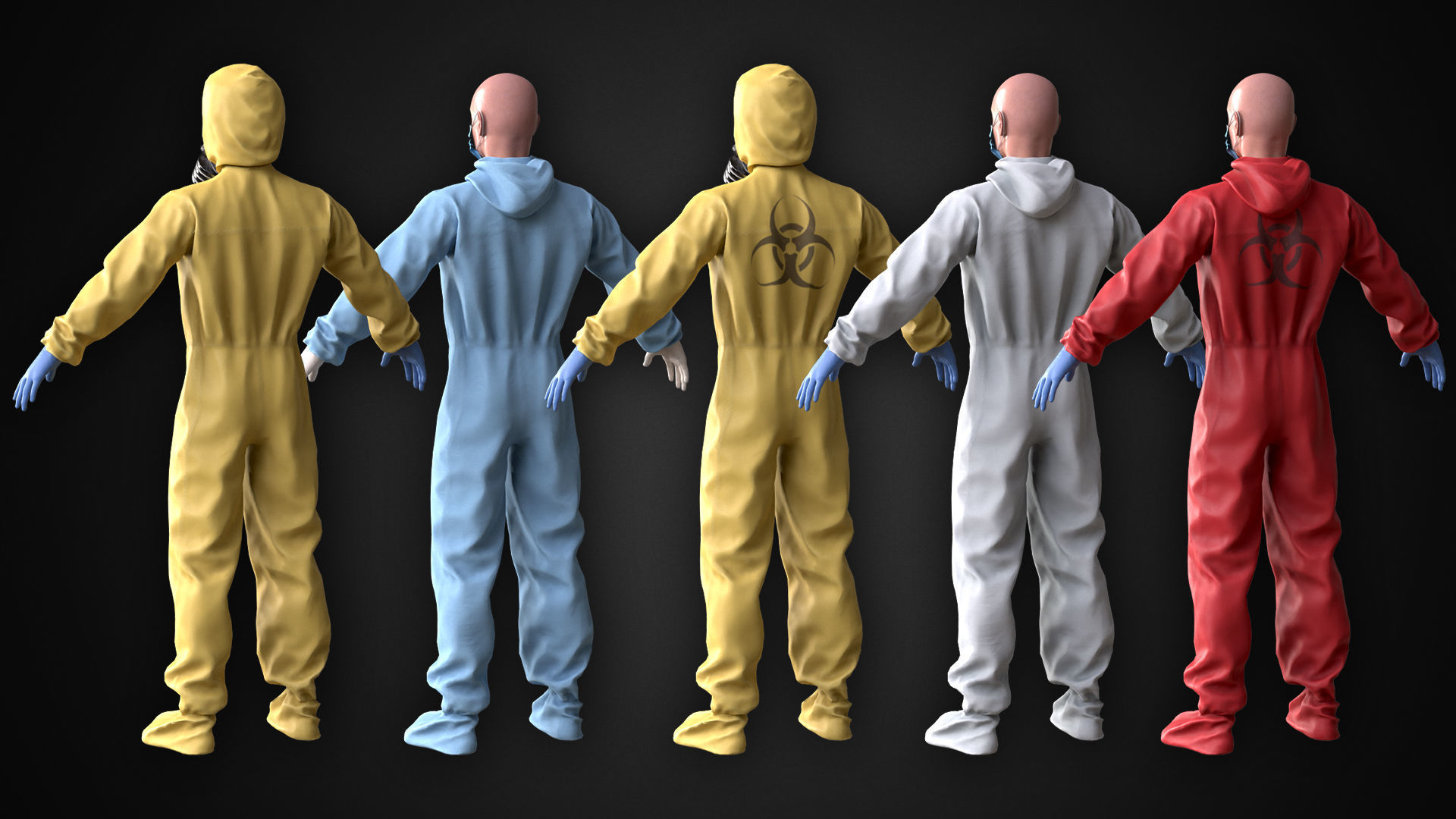 Man In Protective Suit Low-poly 3D model_9