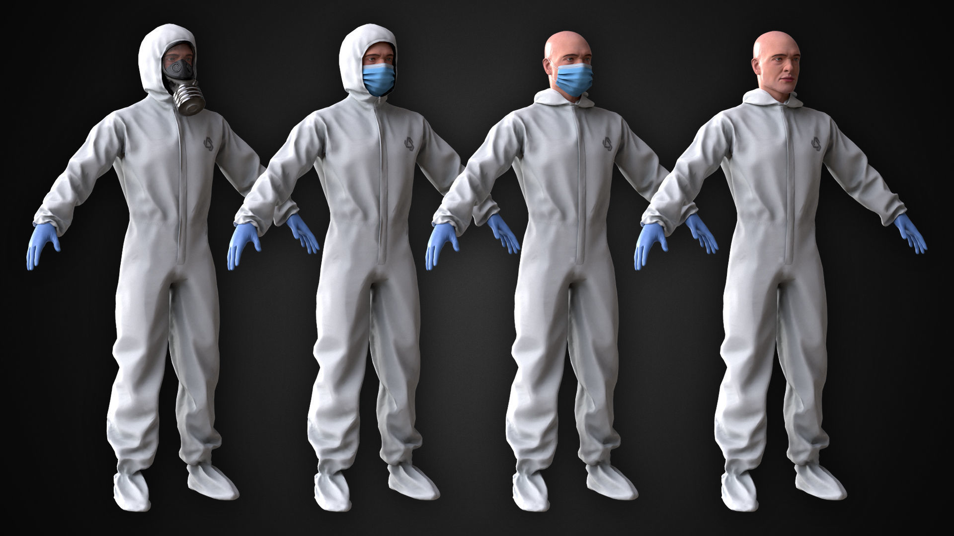 Man In Protective Suit Low-poly 3D model_6