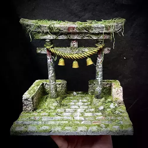 Japanese Torii Gate  - Custom Base For Miniature - Figure