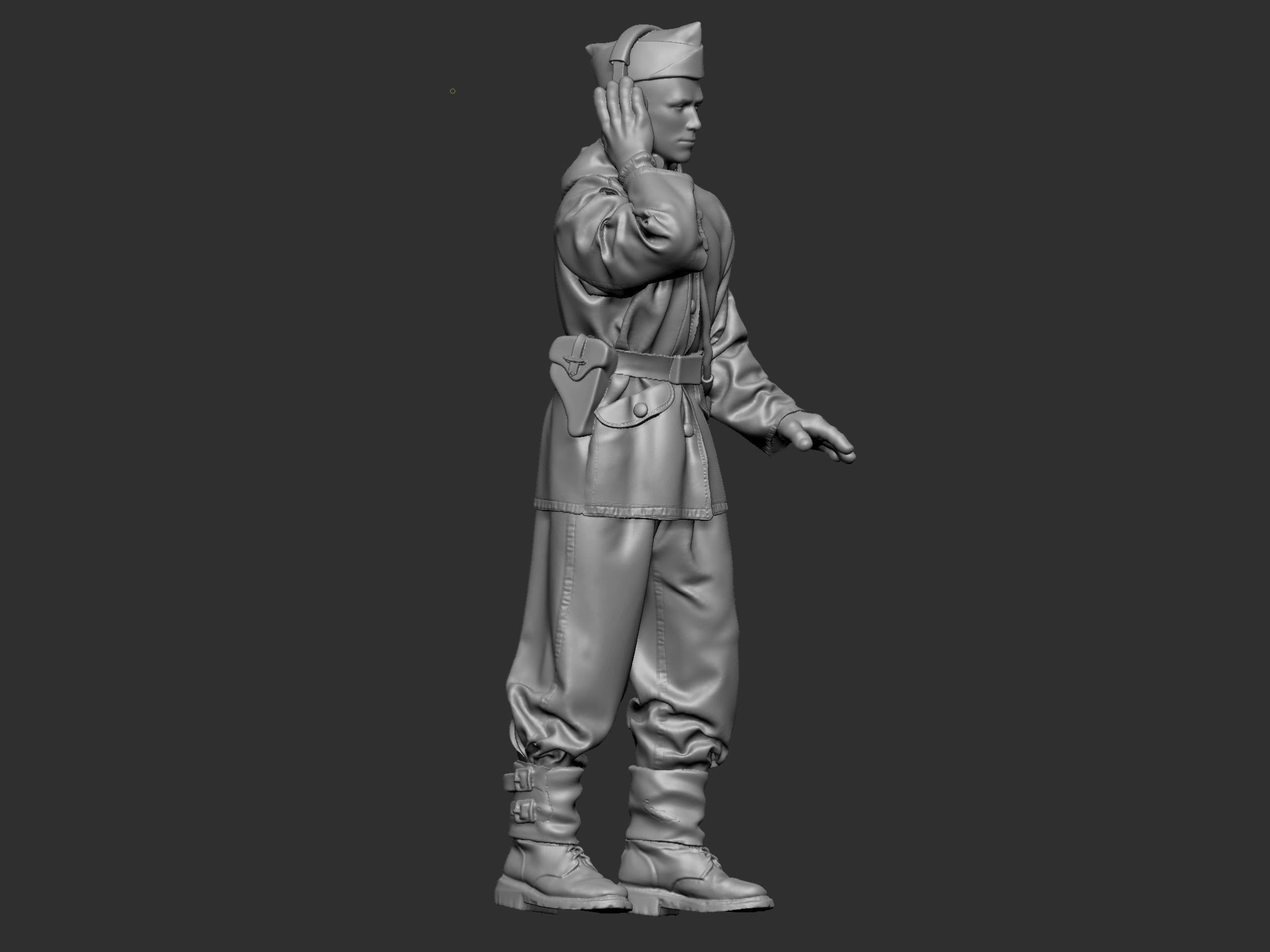 German Tankman 1 ww2 3D print model_1