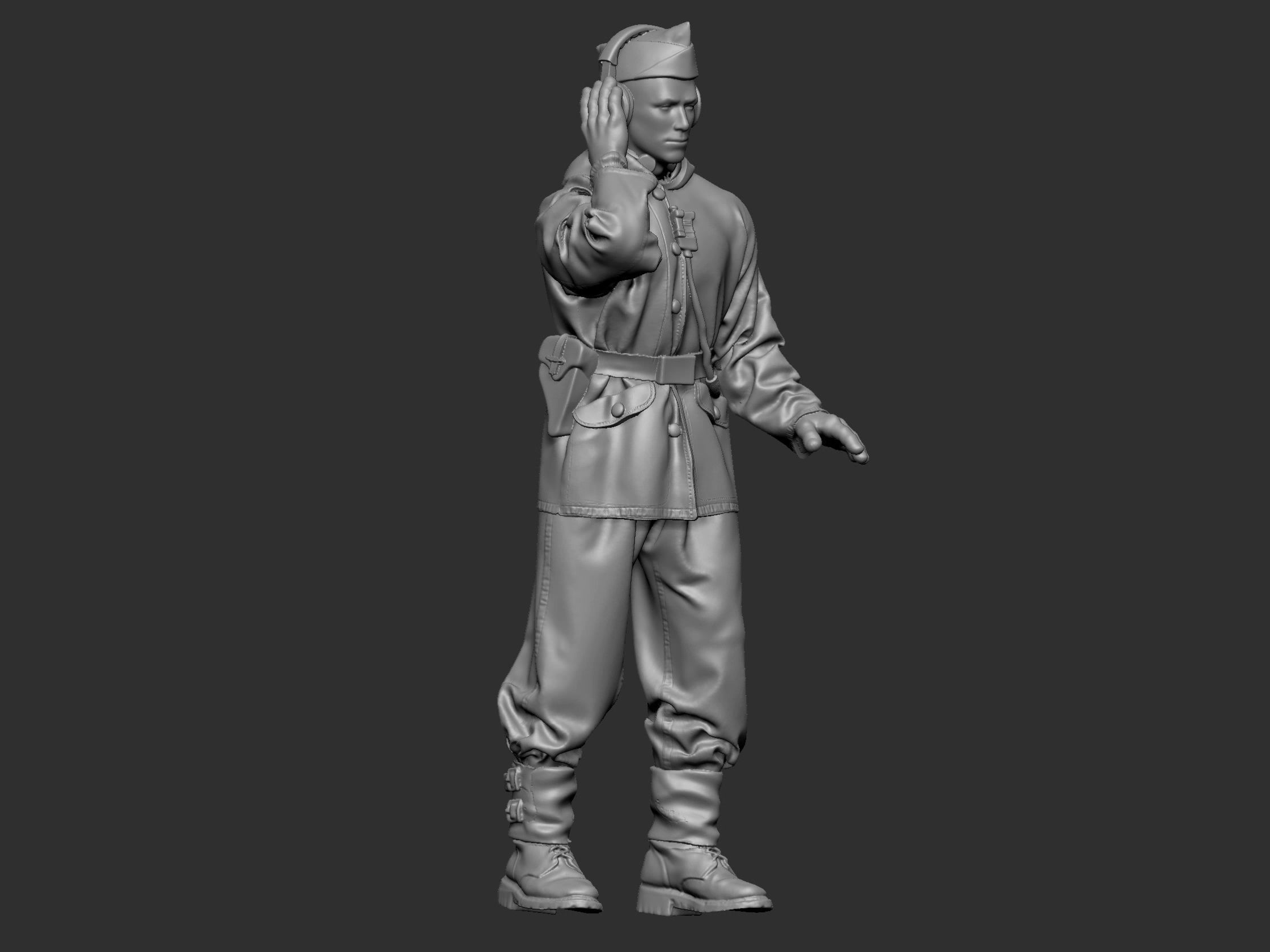 German Tankman 1 ww2 3D print model_8