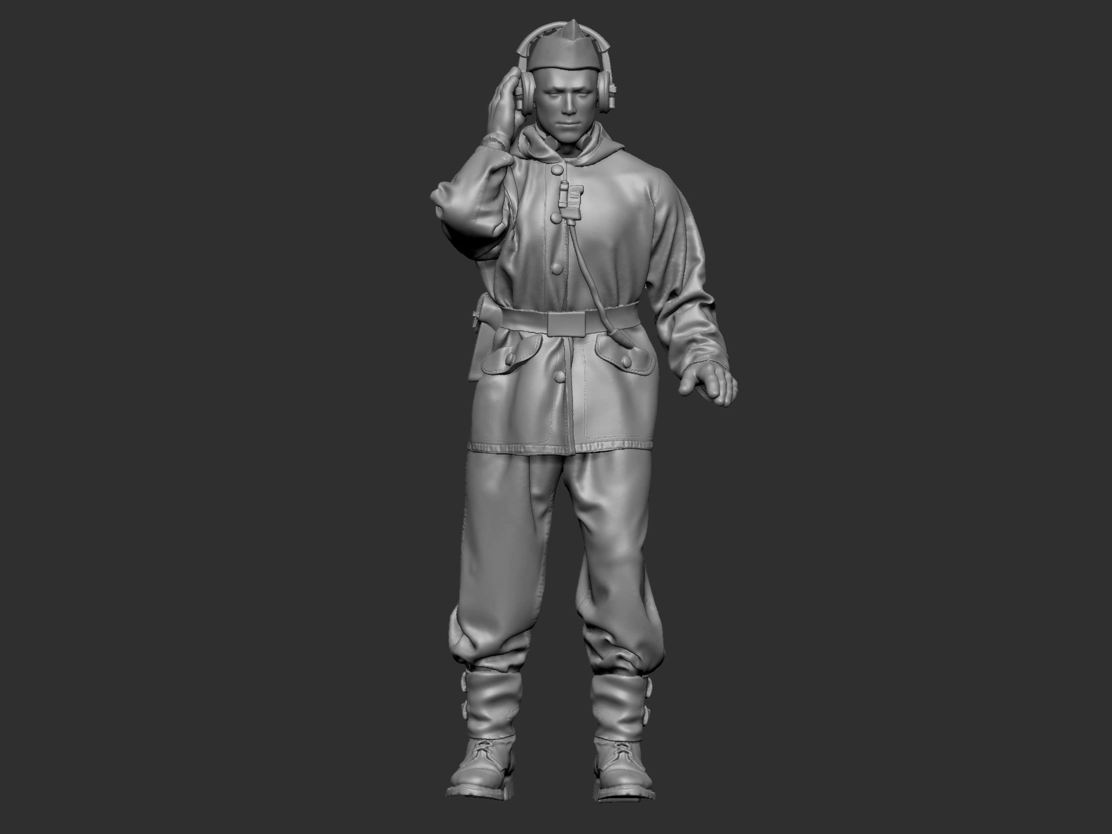 German Tankman 1 ww2 3D print model_3