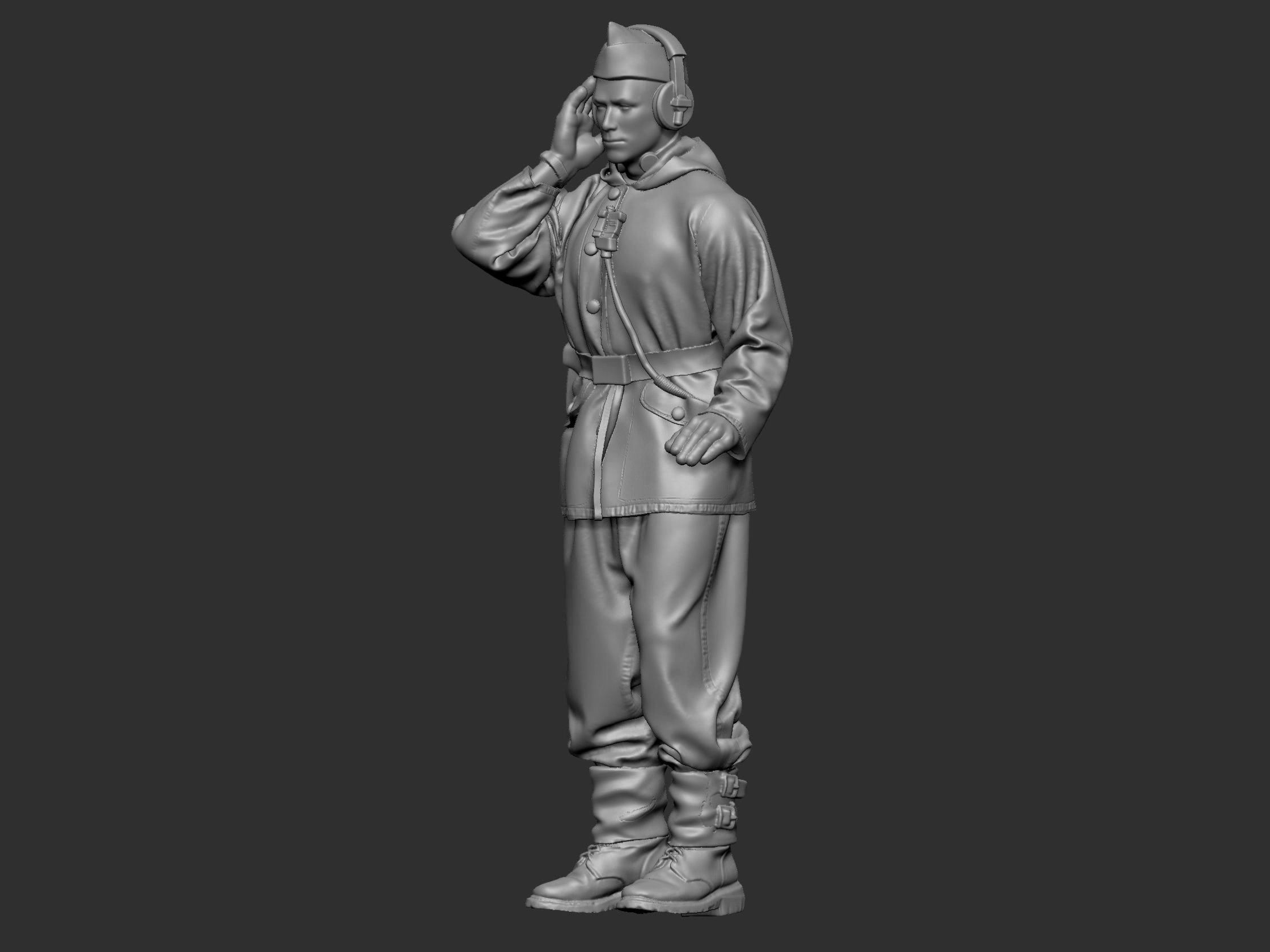 German Tankman 1 ww2 3D print model_37