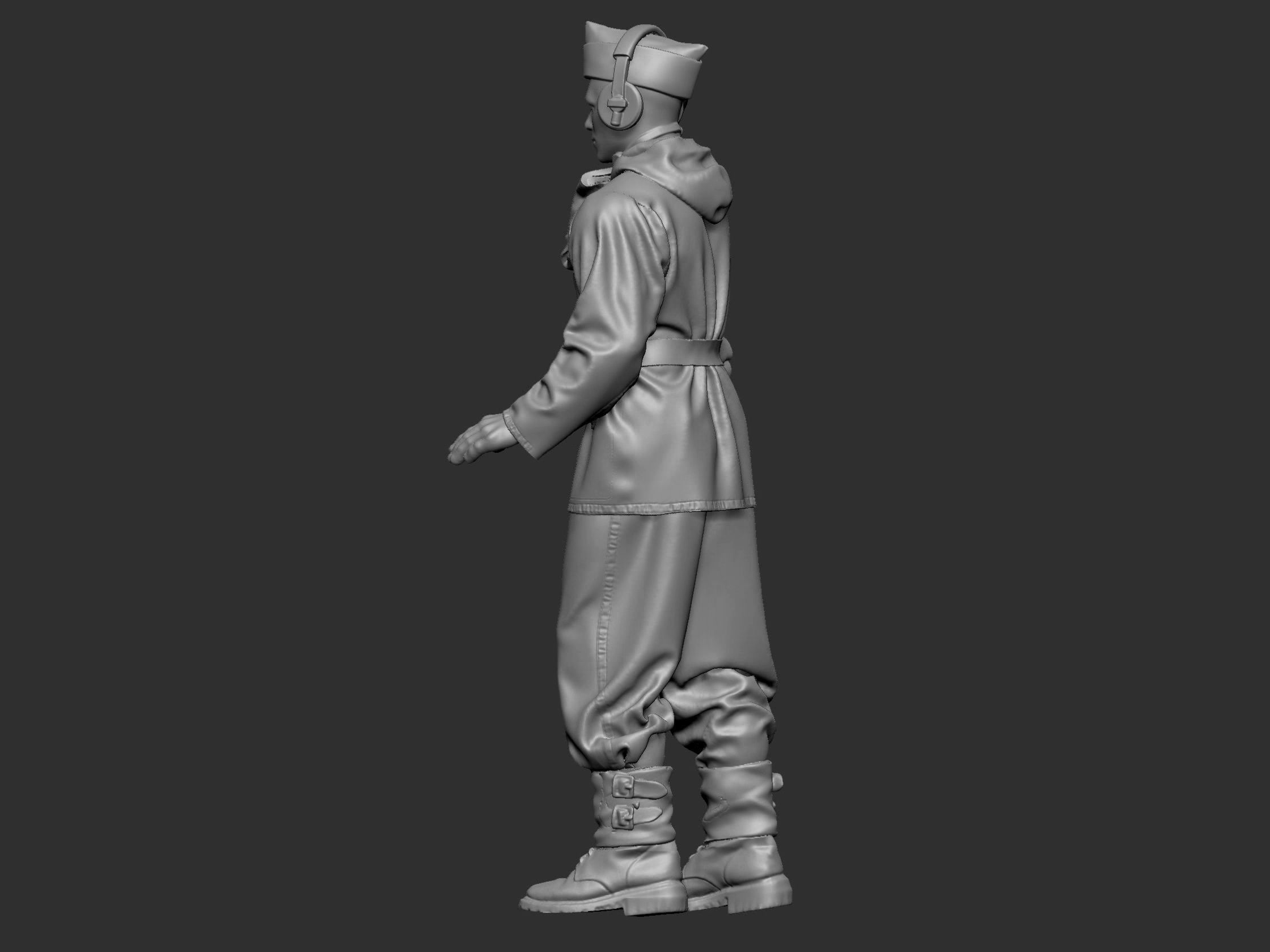German Tankman 1 ww2 3D print model_29