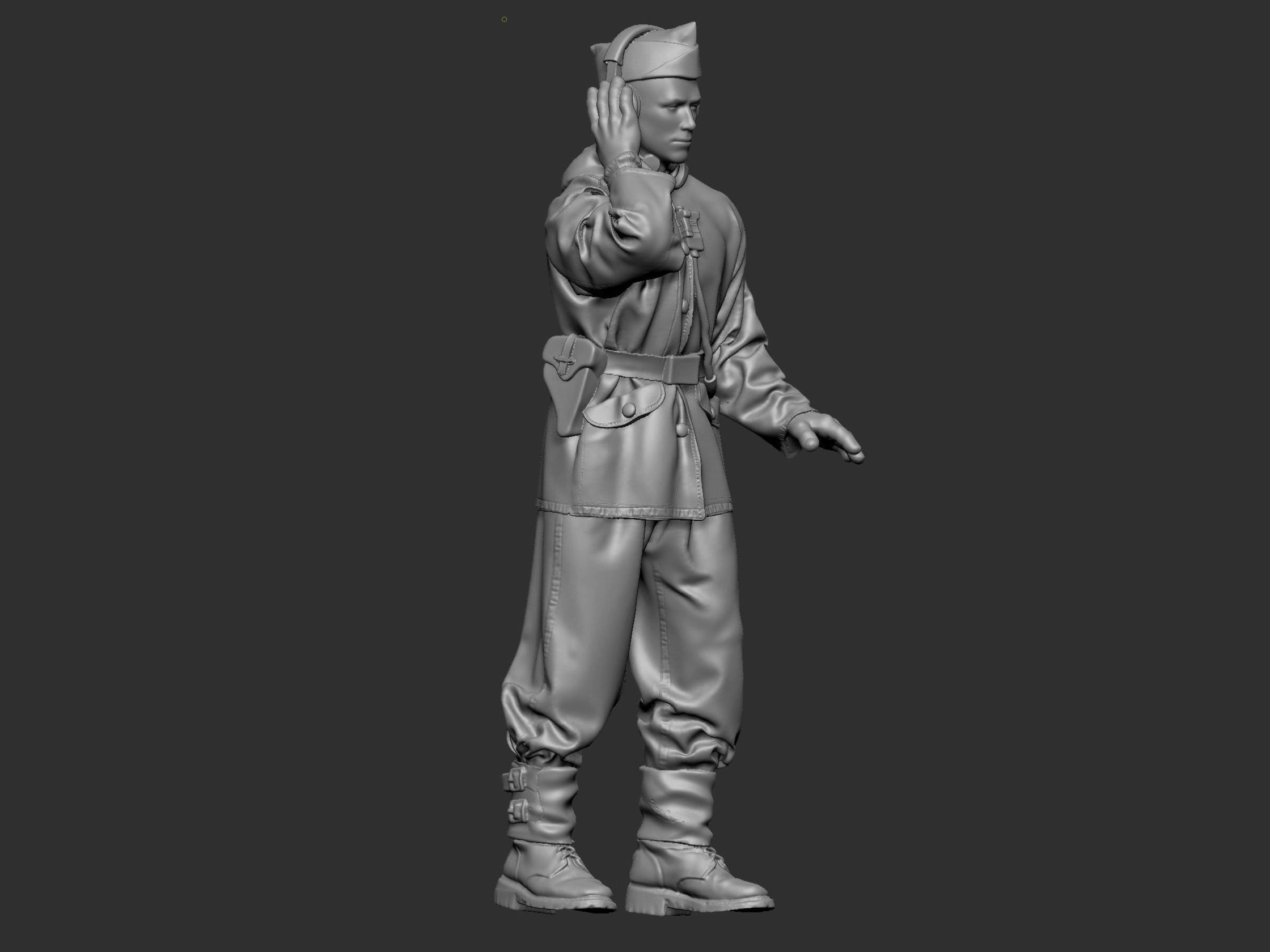 German Tankman 1 ww2 3D print model_9