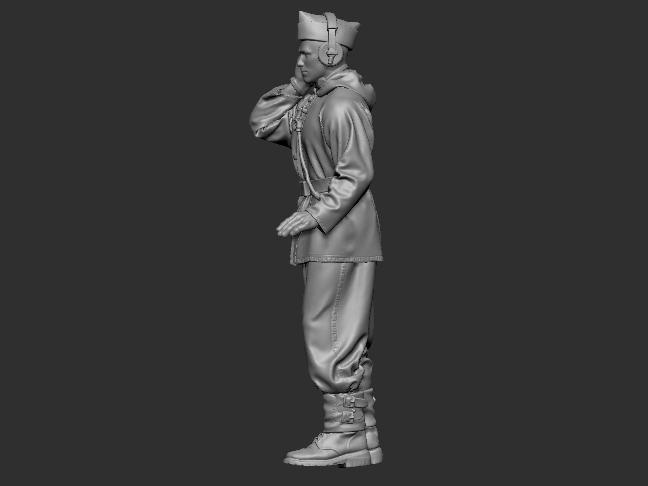 German Tankman 1 ww2 3D print model_33