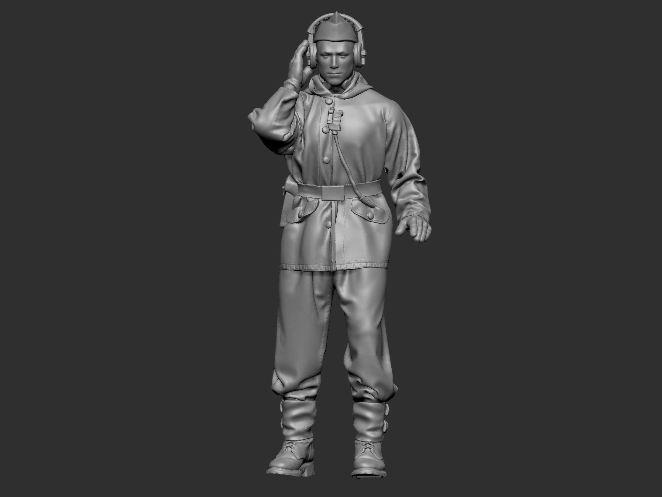 German Tankman 1 ww2 3D print model_2