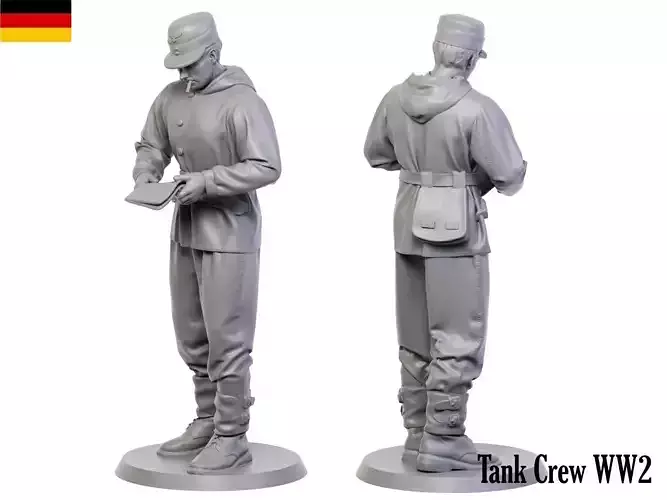 German Tankman WW2   3D print model