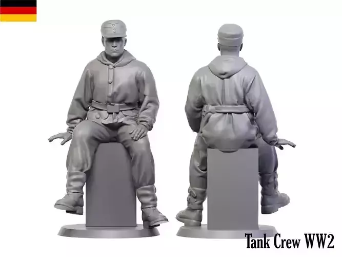 German Tankman ww2 3  3D print model