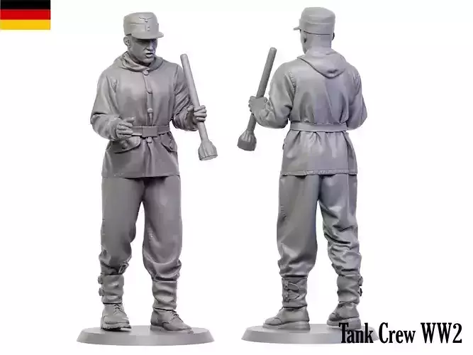 German Tankman ww2  4 3D print model