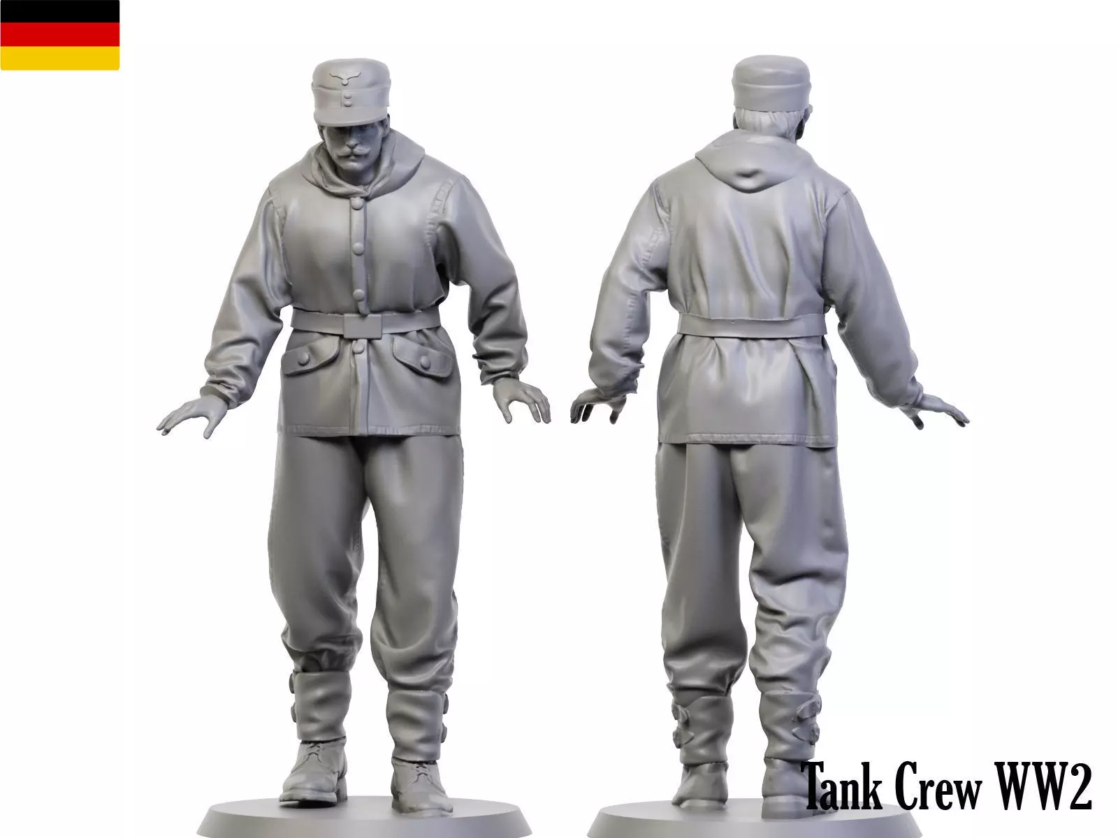German Tankman ww2 6 3D print model_0