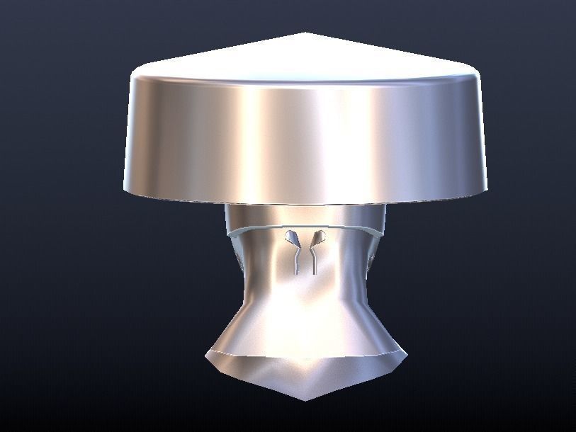 Futuristic Helmet Low-poly 3D model_12