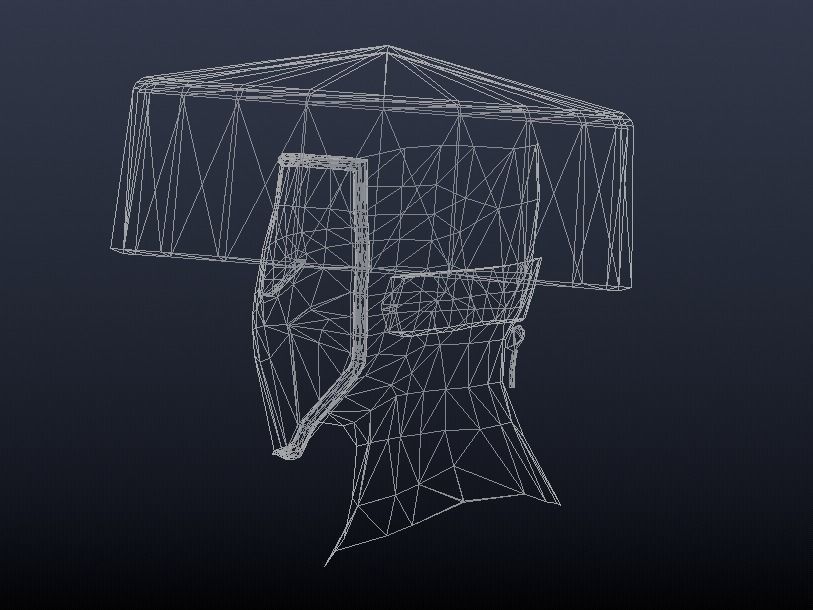 Futuristic Helmet Low-poly 3D model_6