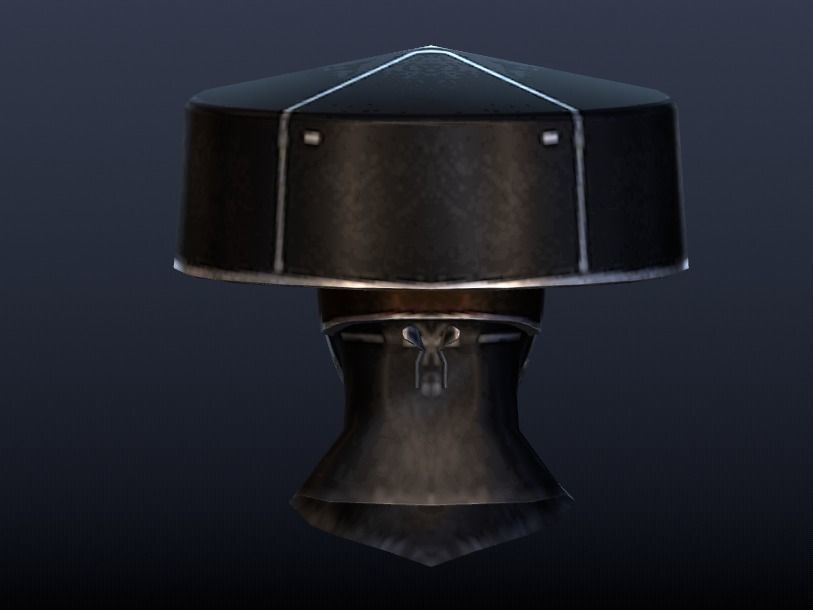 Futuristic Helmet Low-poly 3D model_11