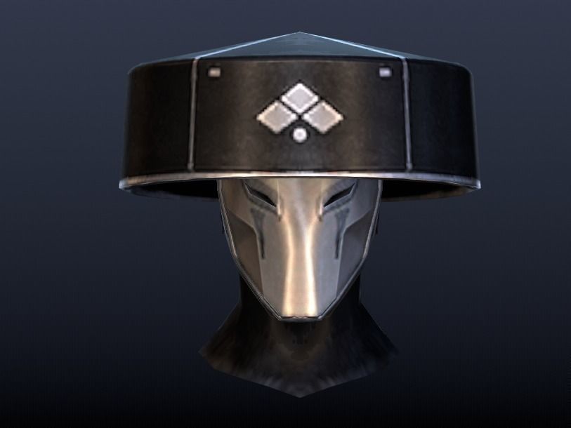 Futuristic Helmet Low-poly 3D model_8