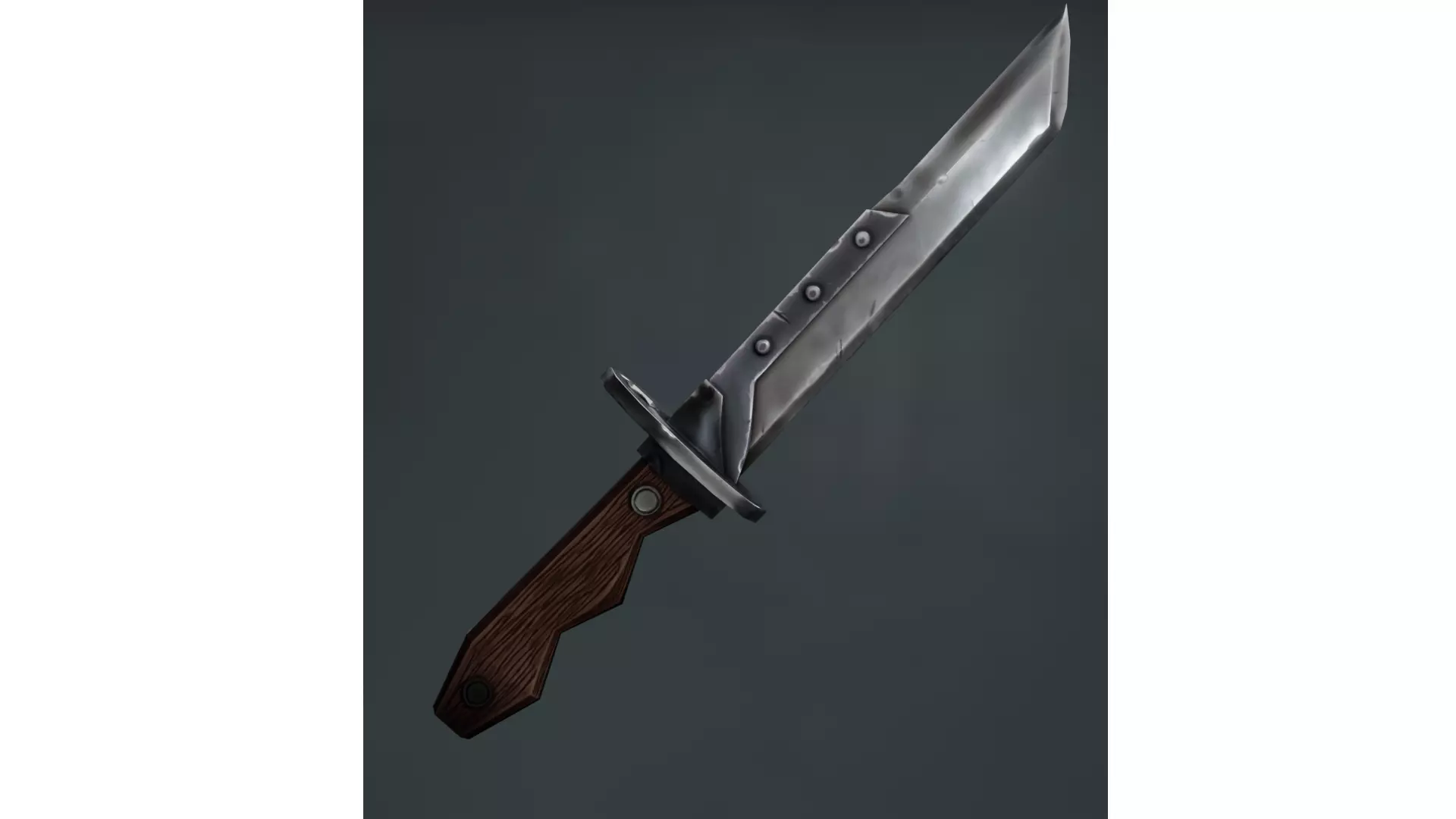 Stylized Low Poly Combat Knife Low-poly 3D model