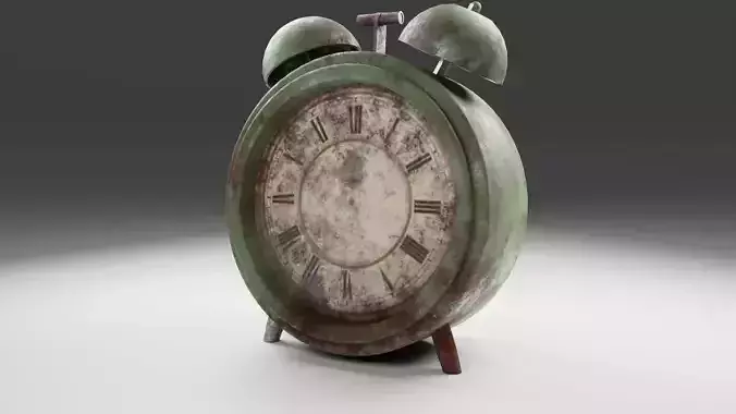 Rusted Old Alarm Clock 3D model