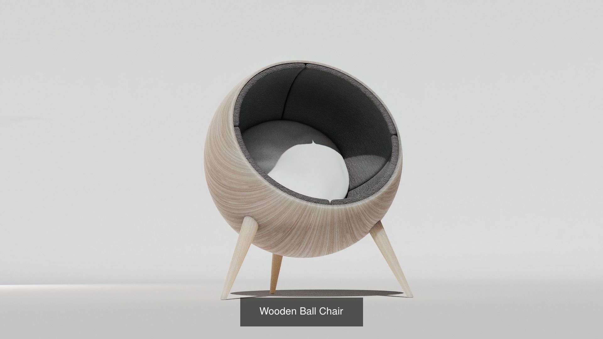 Wooden Furniture in a Spherical Style 3D Model Collection_1