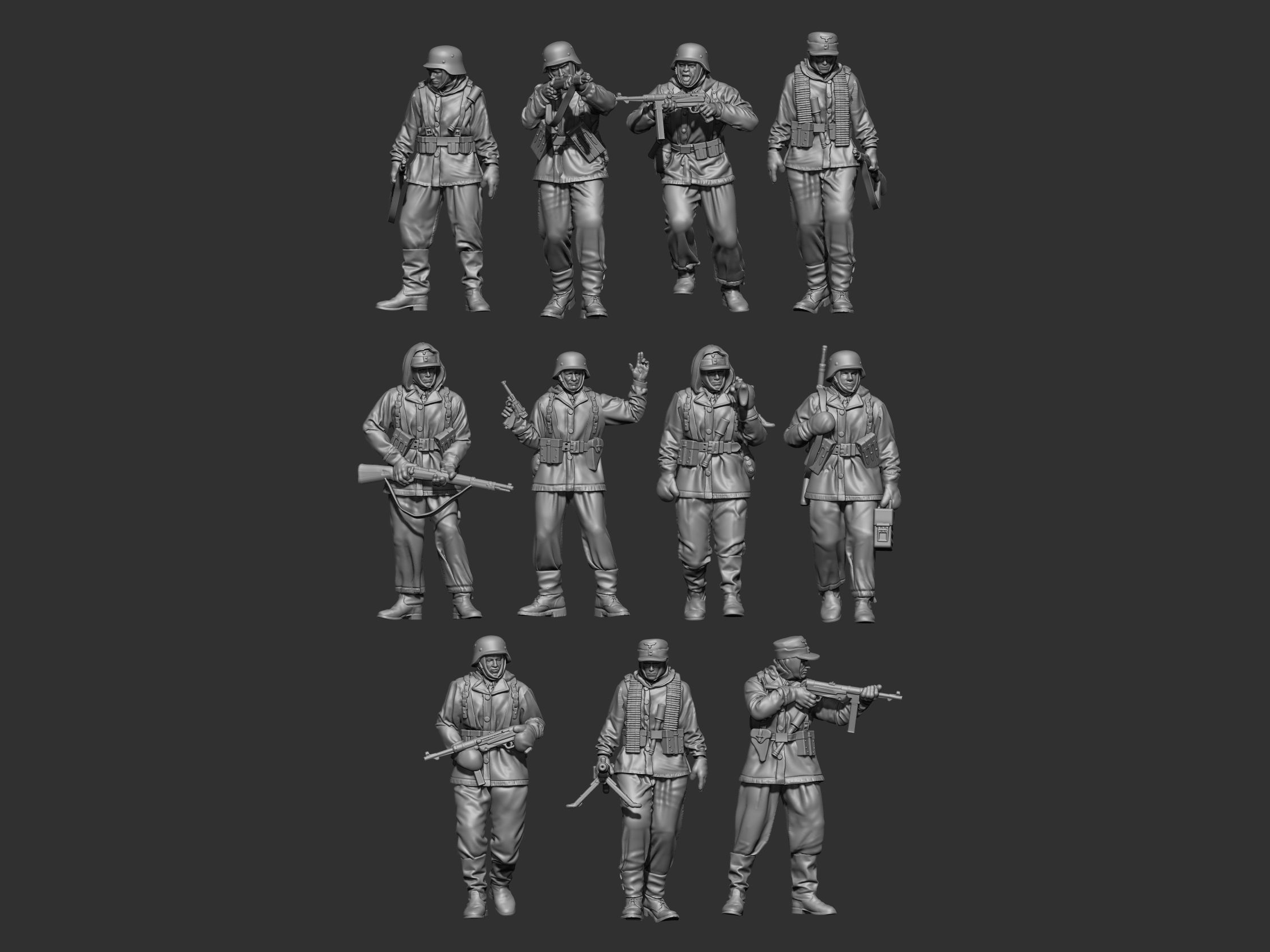 German winter soldiers ww2 3D print model_8