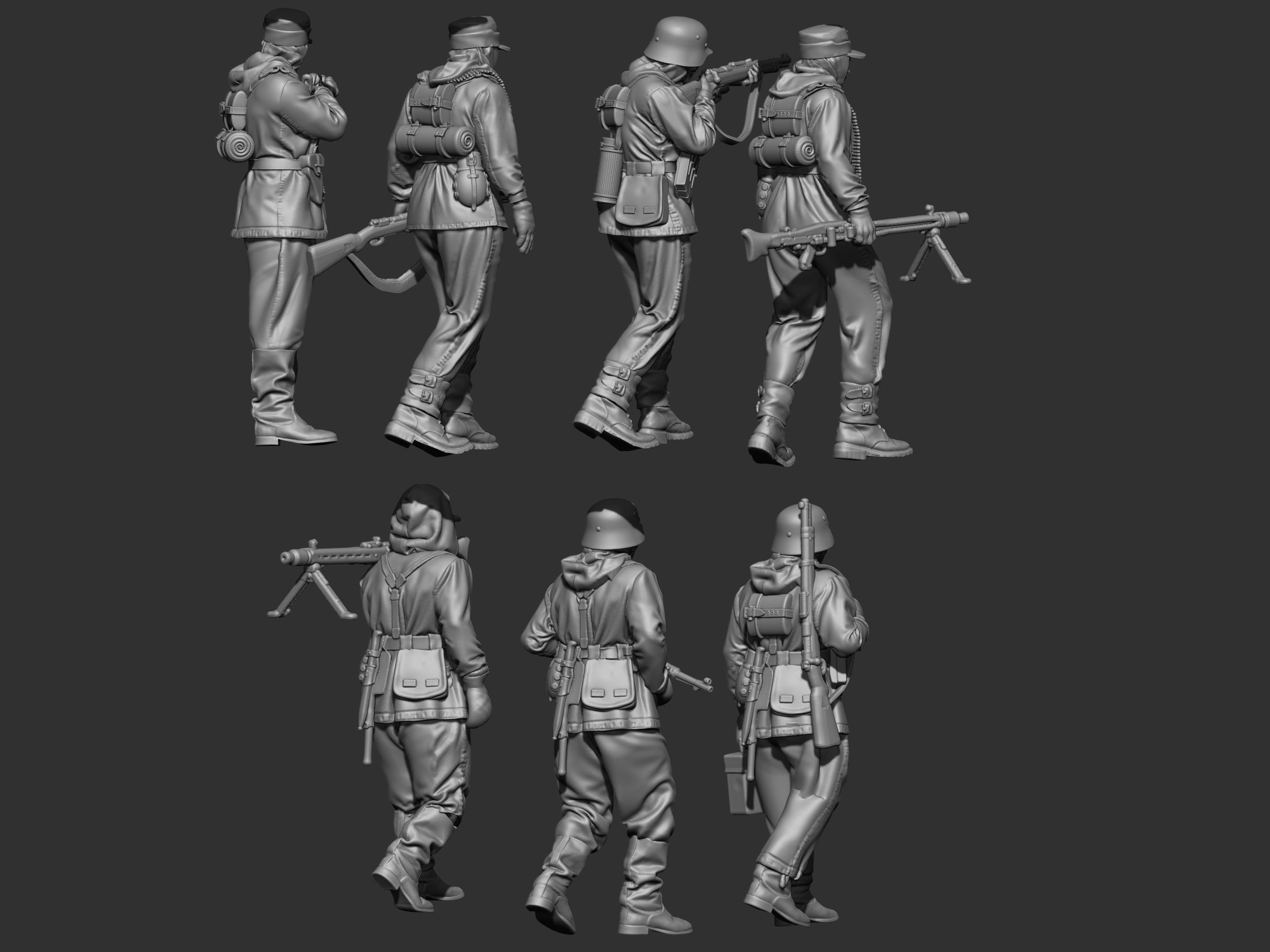 German winter soldiers ww2 3D print model_17