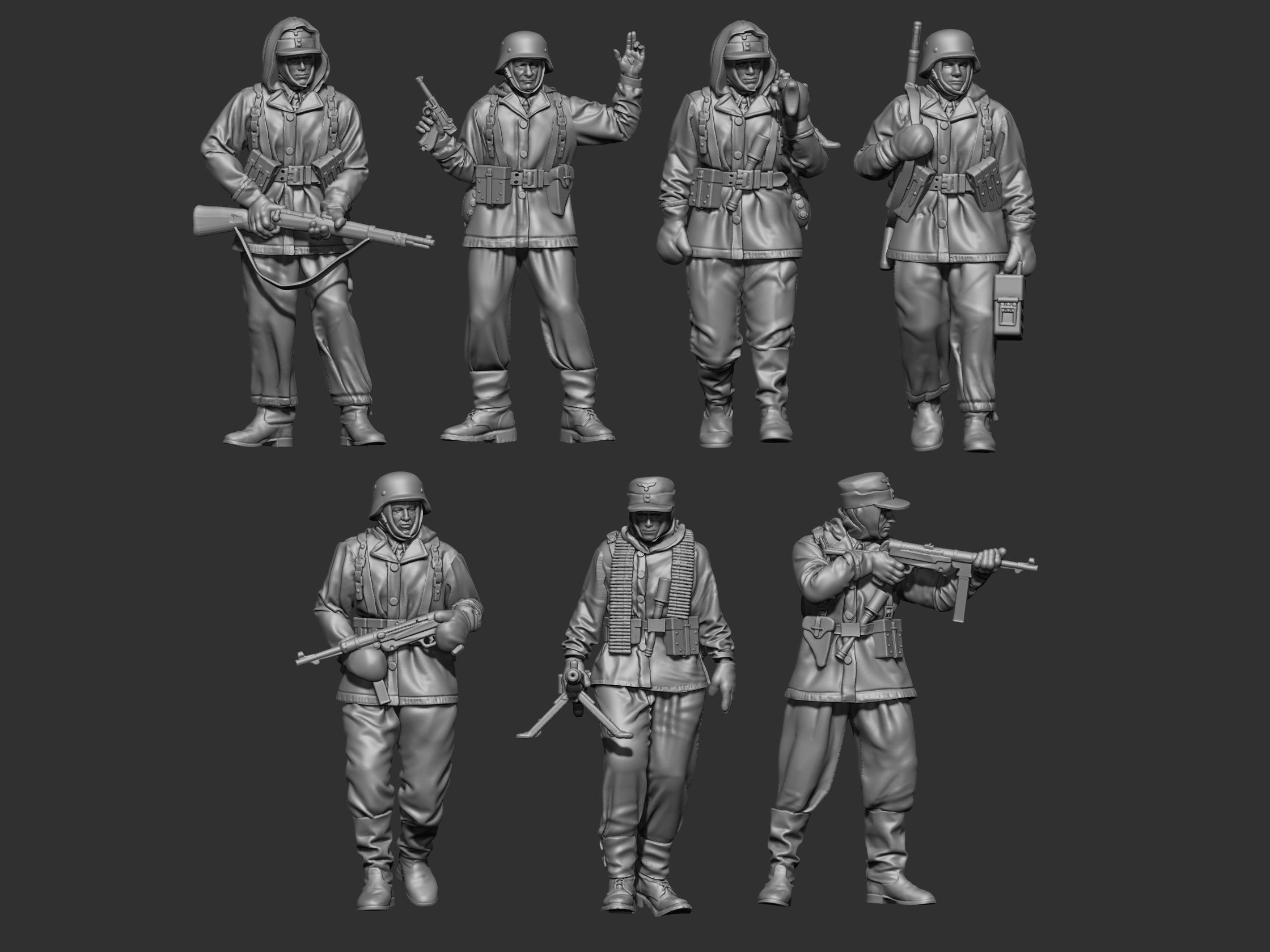 German winter soldiers ww2 3D print model_12