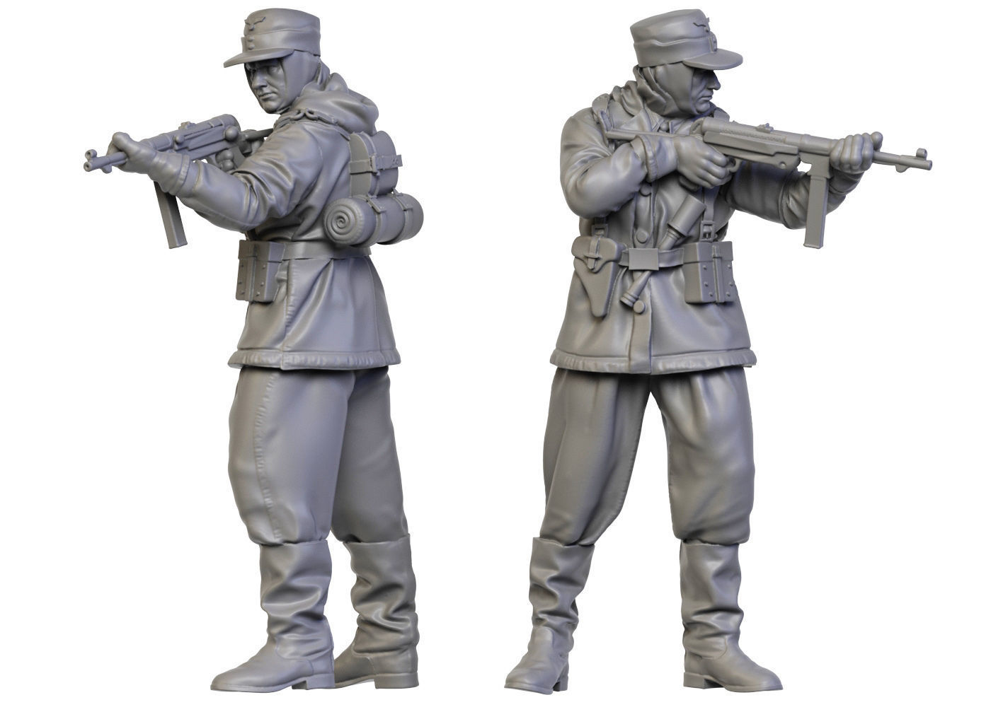 German winter soldiers ww2 3D print model_1
