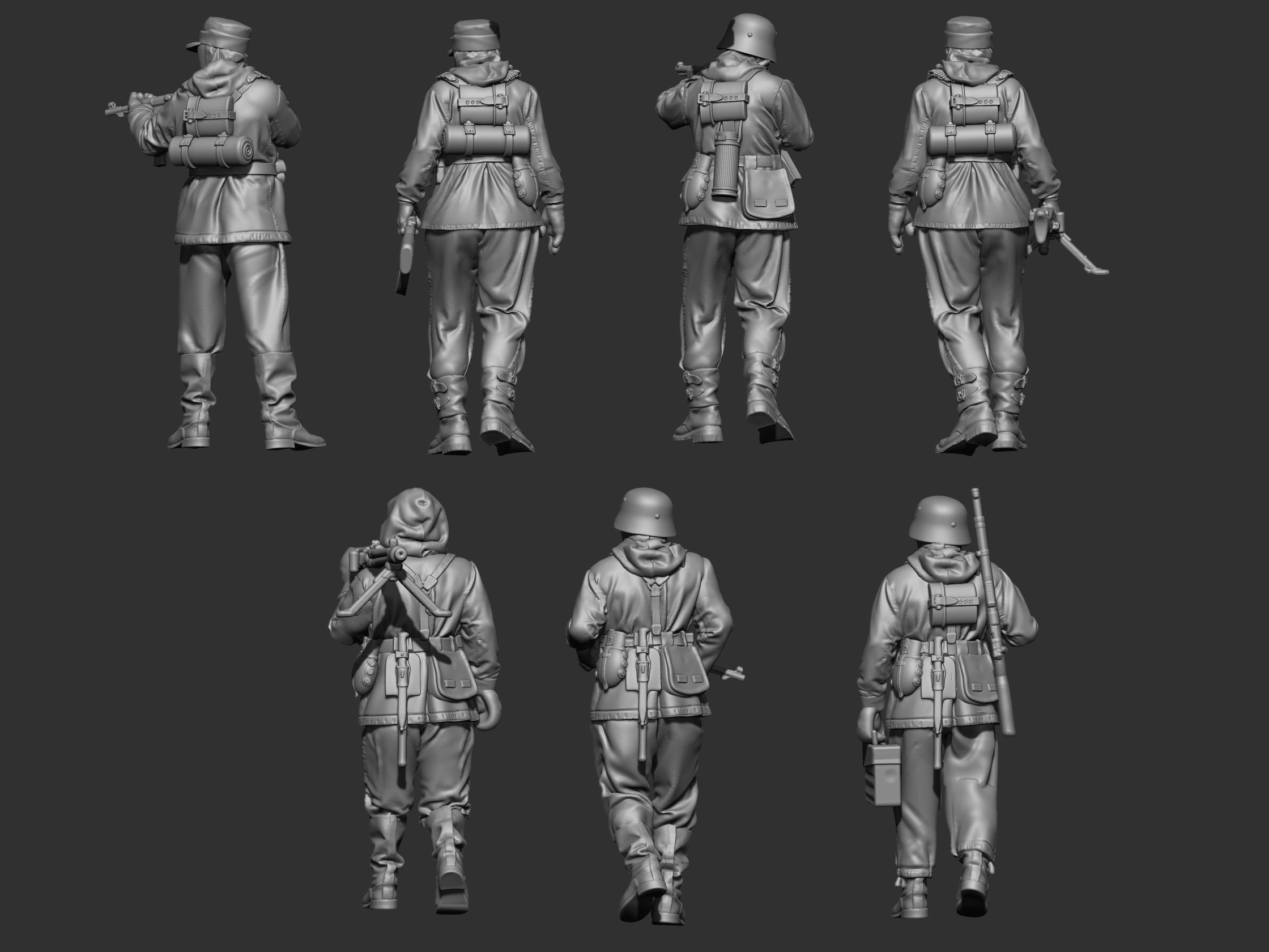 German winter soldiers ww2 3D print model_11