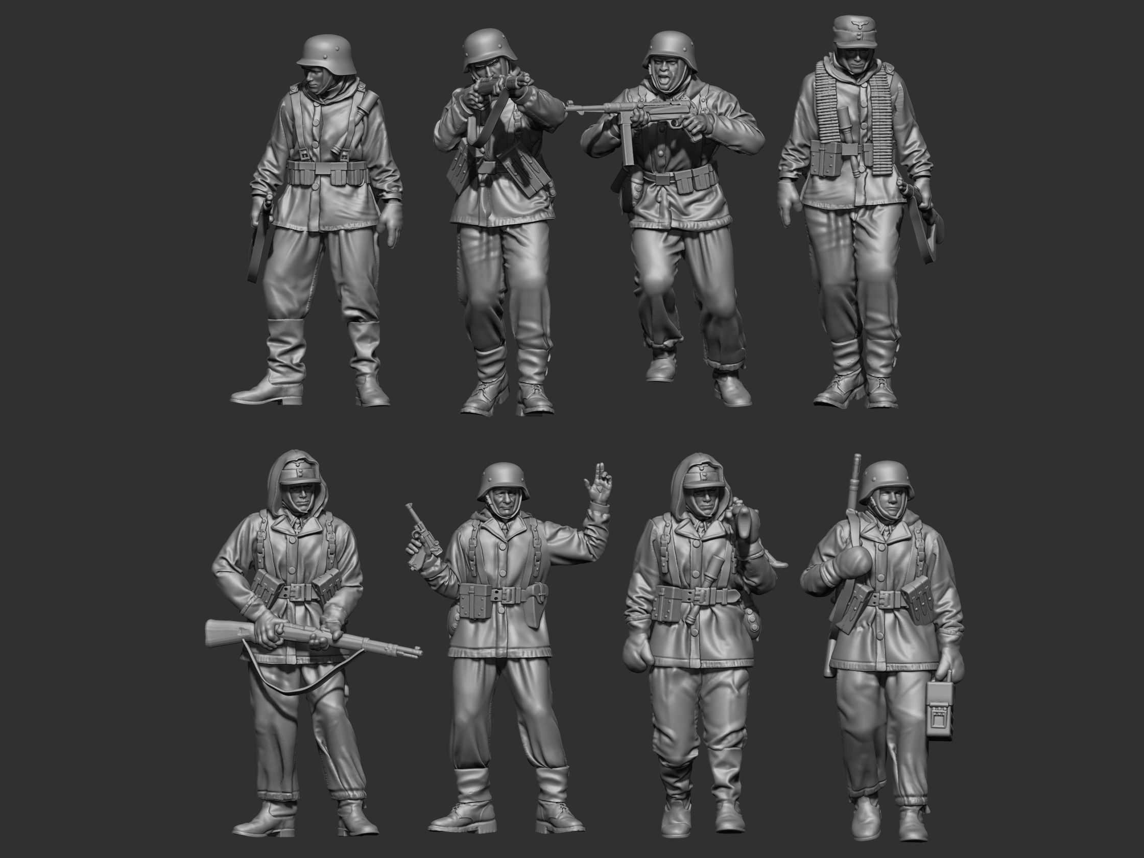 German winter soldiers ww2 3D print model_6