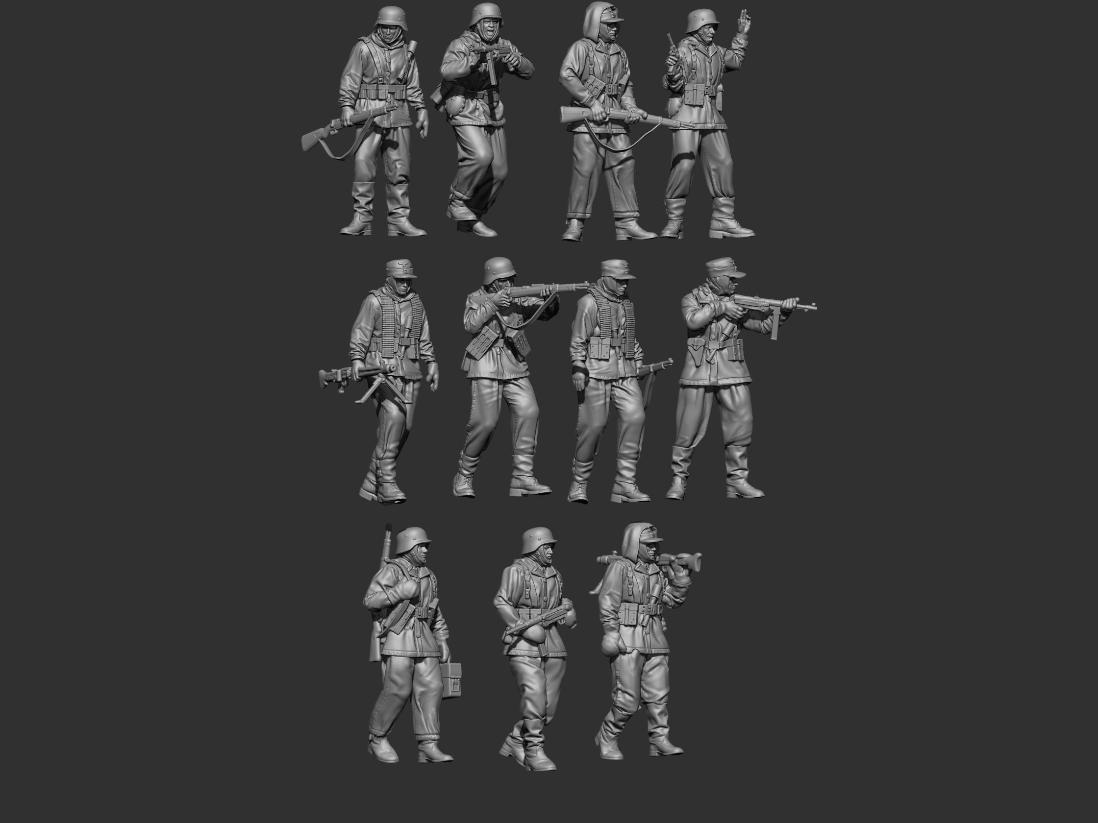 German winter soldiers ww2 3D print model_19