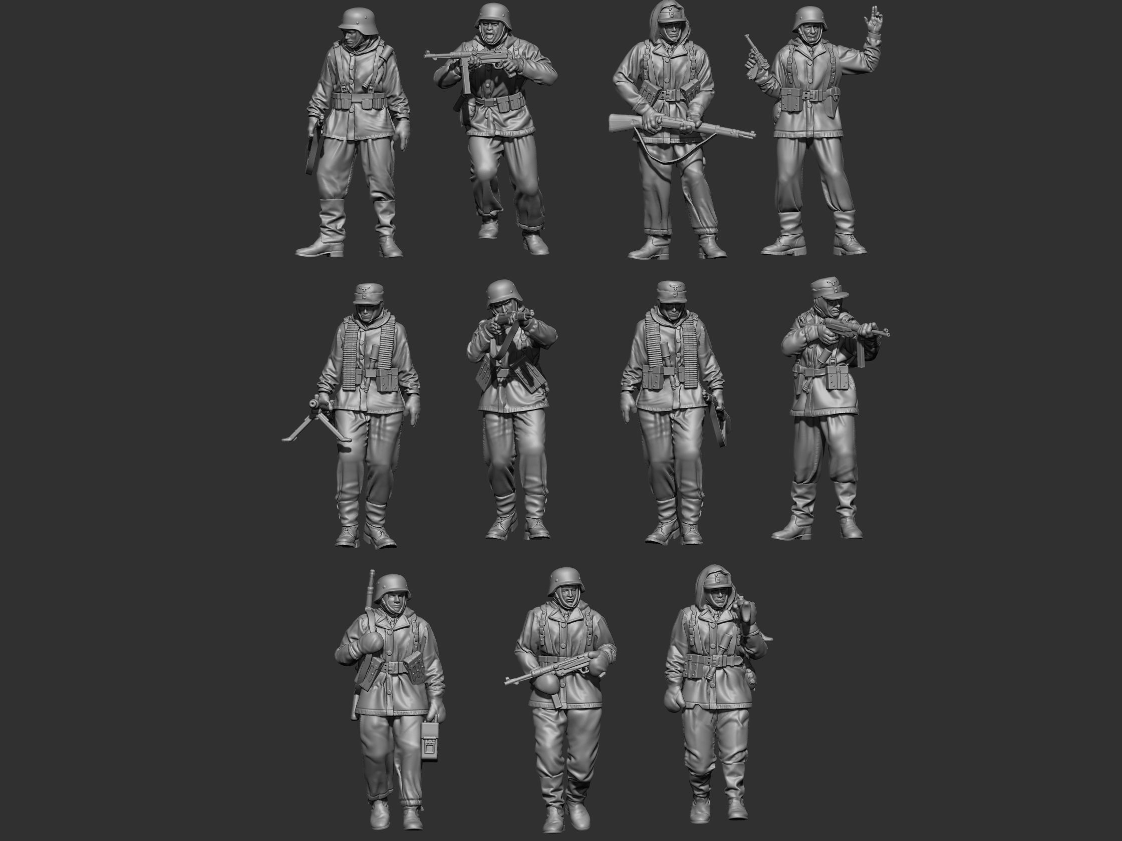 German winter soldiers ww2 3D print model_3