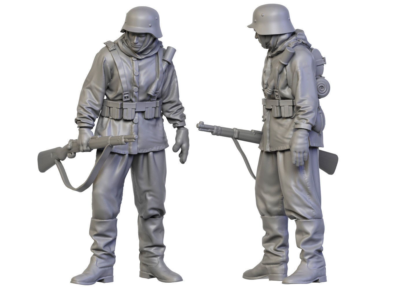 German winter soldiers ww2 3D print model_5