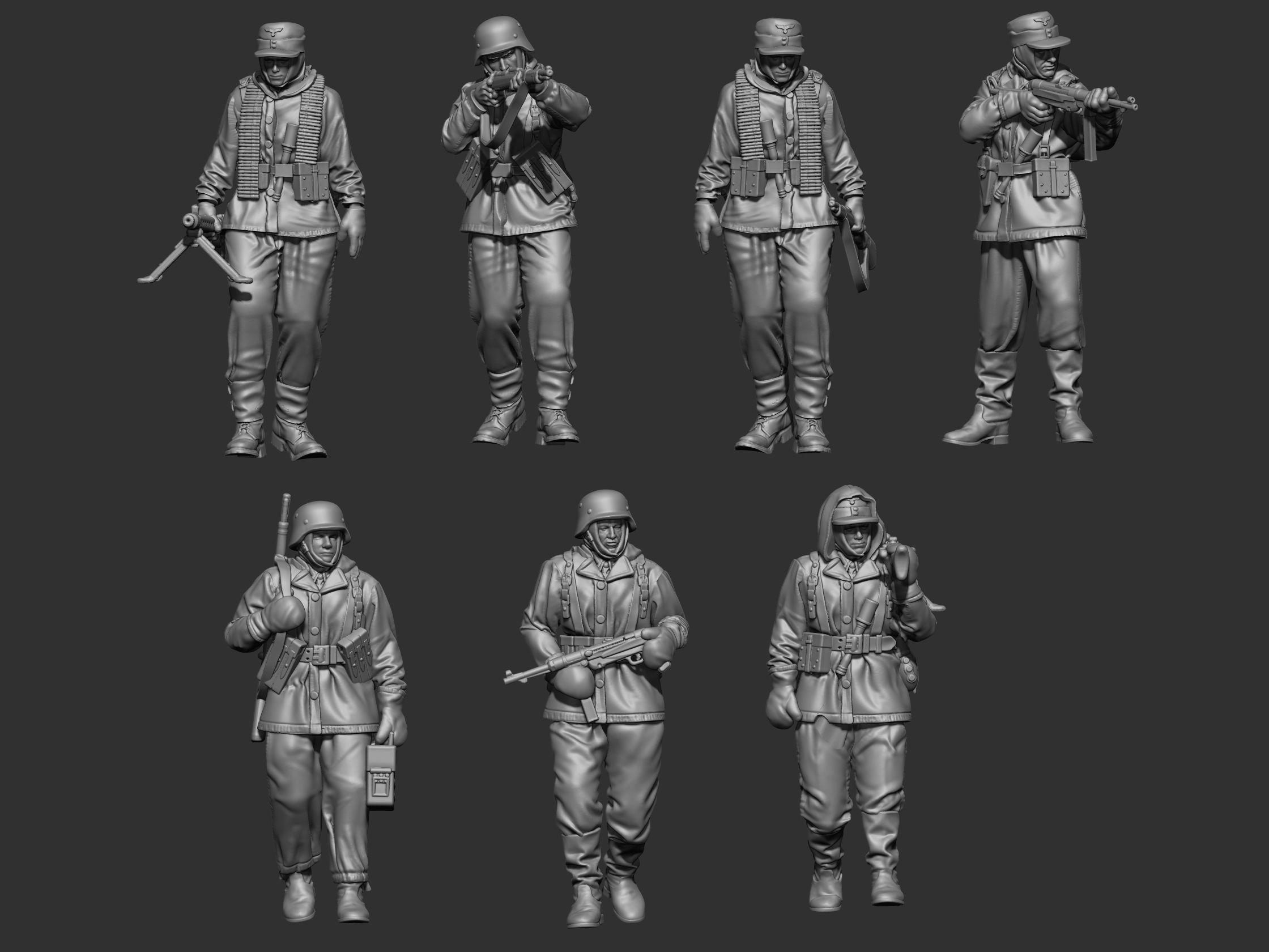 German winter soldiers ww2 3D print model_9
