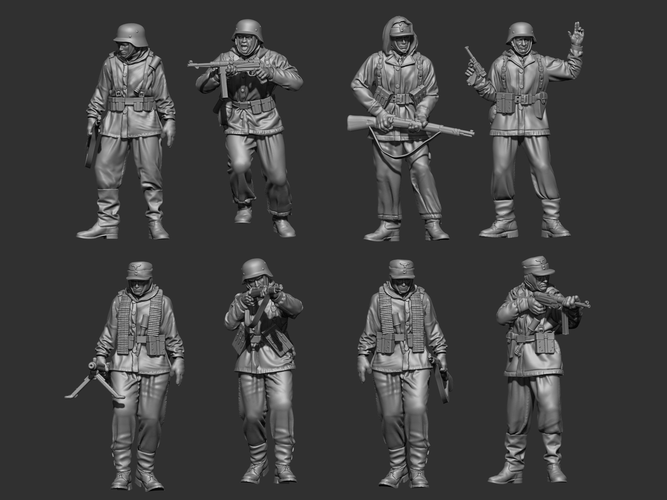 German winter soldiers ww2 3D print model_15