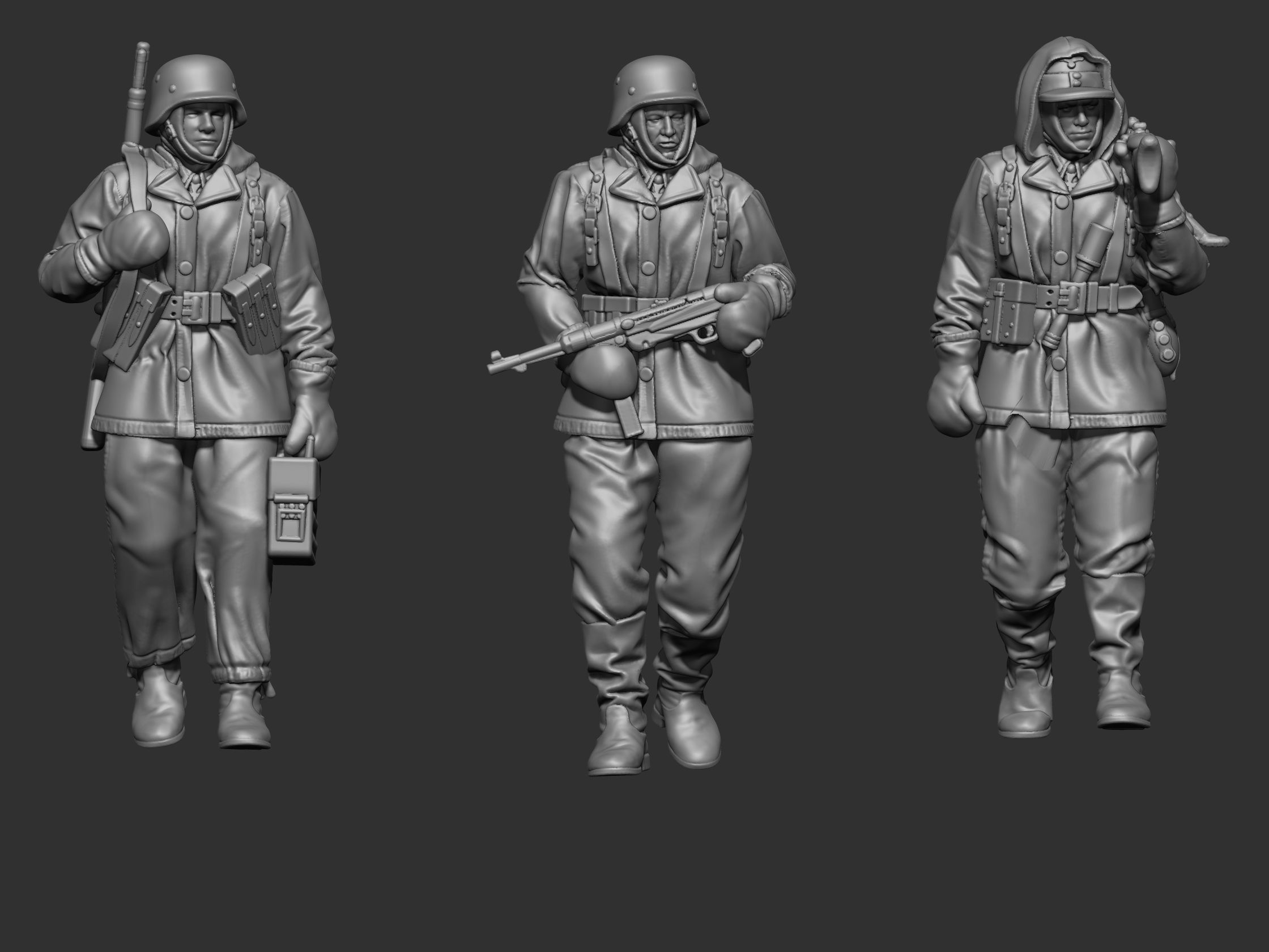 German winter soldiers ww2 3D print model_22