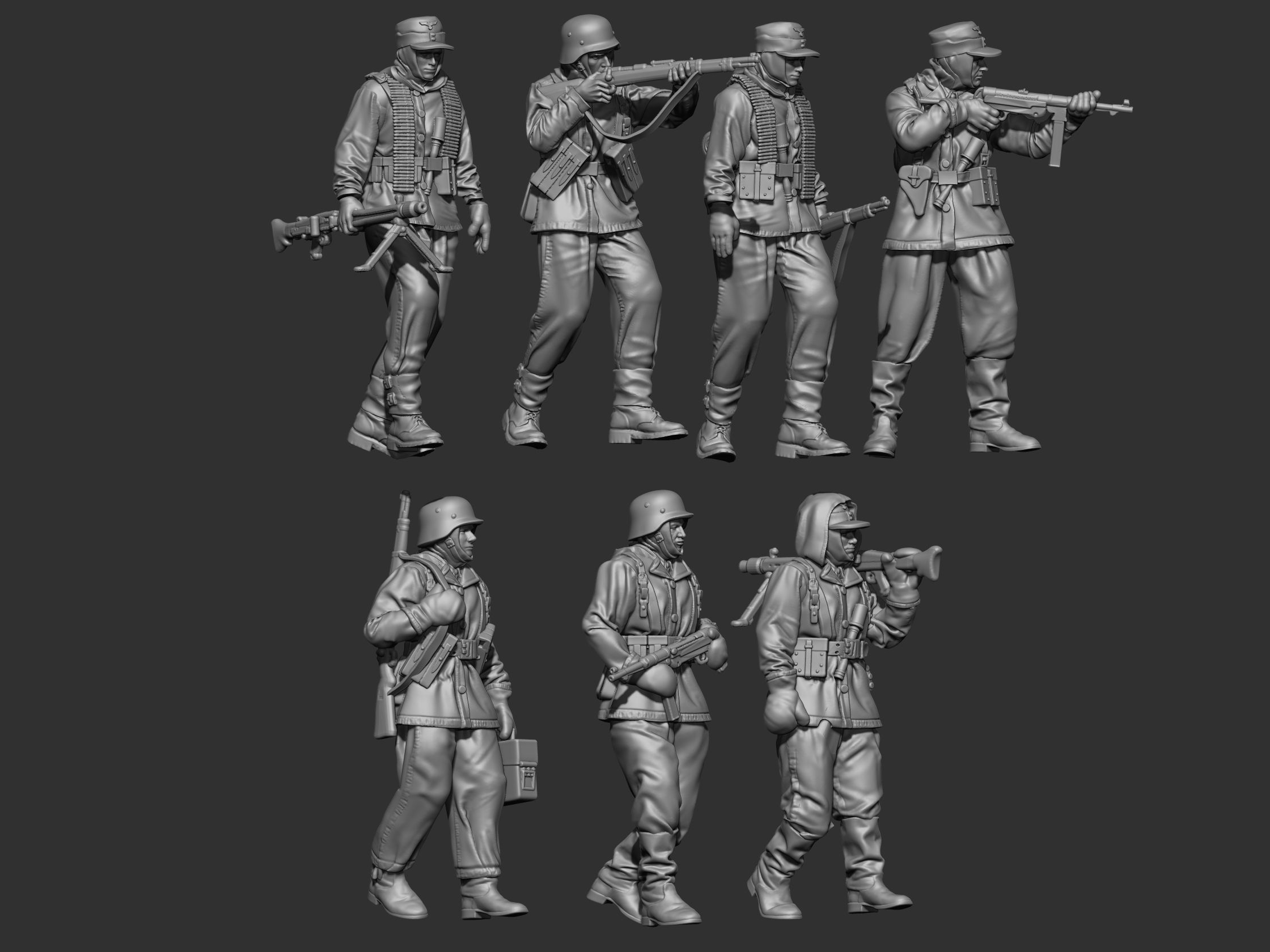 German winter soldiers ww2 3D print model_21