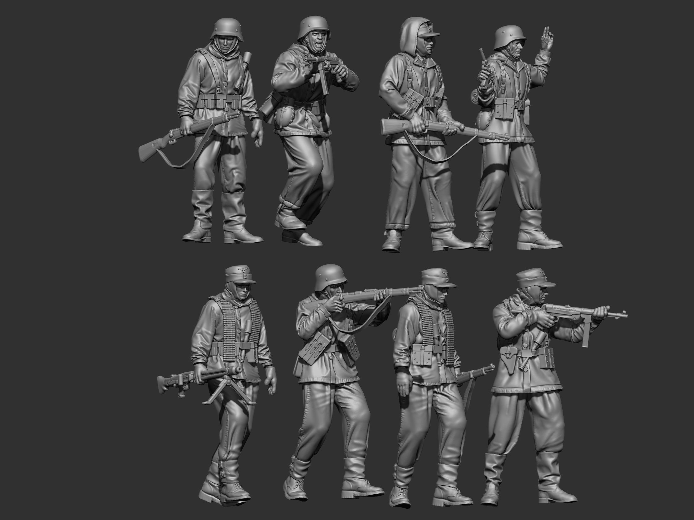 German winter soldiers ww2 3D print model_18