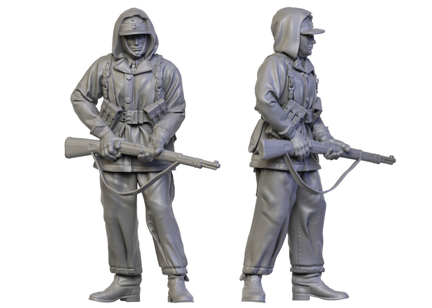 German winter soldiers ww2 3D print model_4