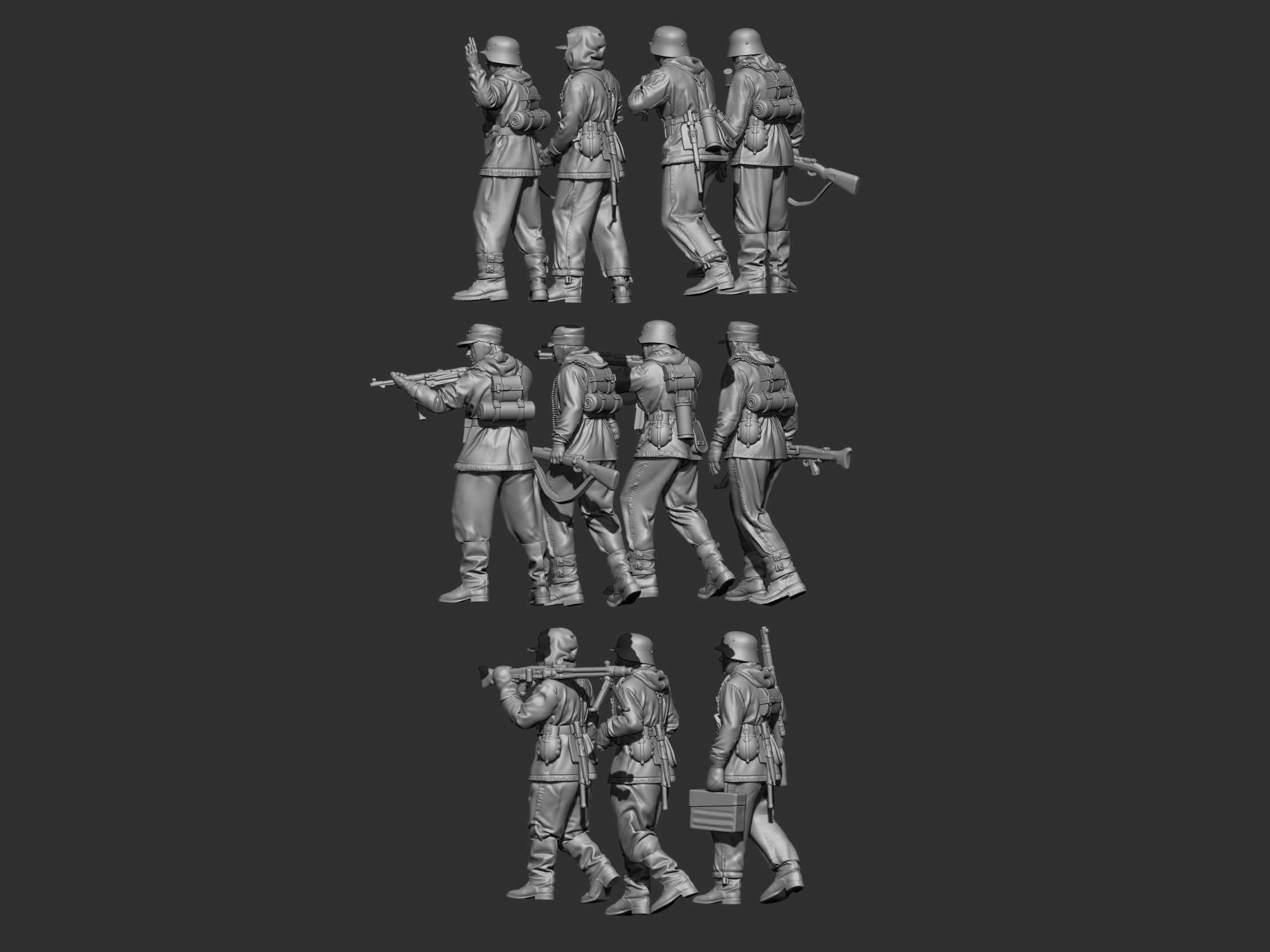 German winter soldiers ww2 3D print model_16