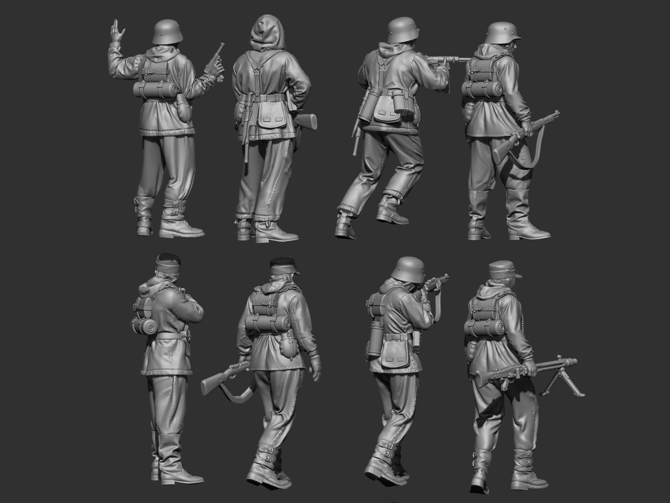 German winter soldiers ww2 3D print model_14